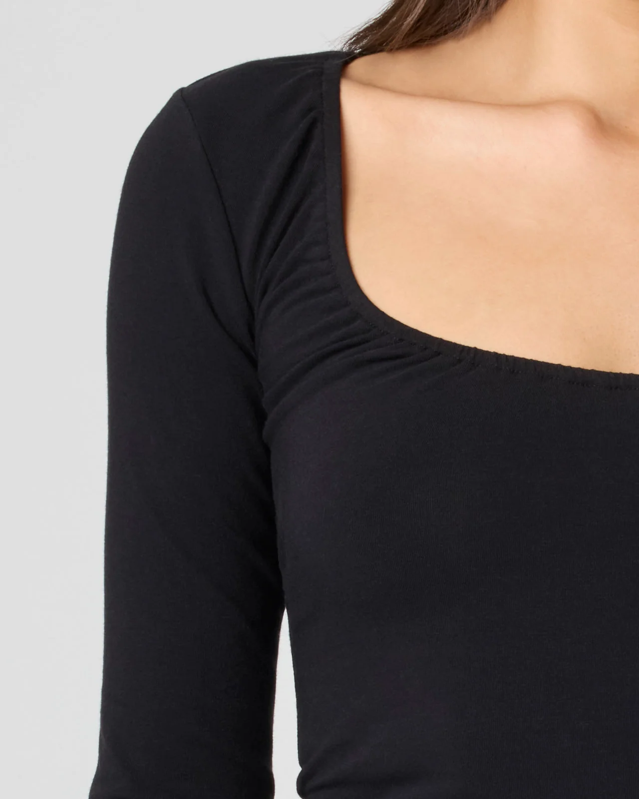 Cotton Modal Ruched Long Sleeve - Image 18