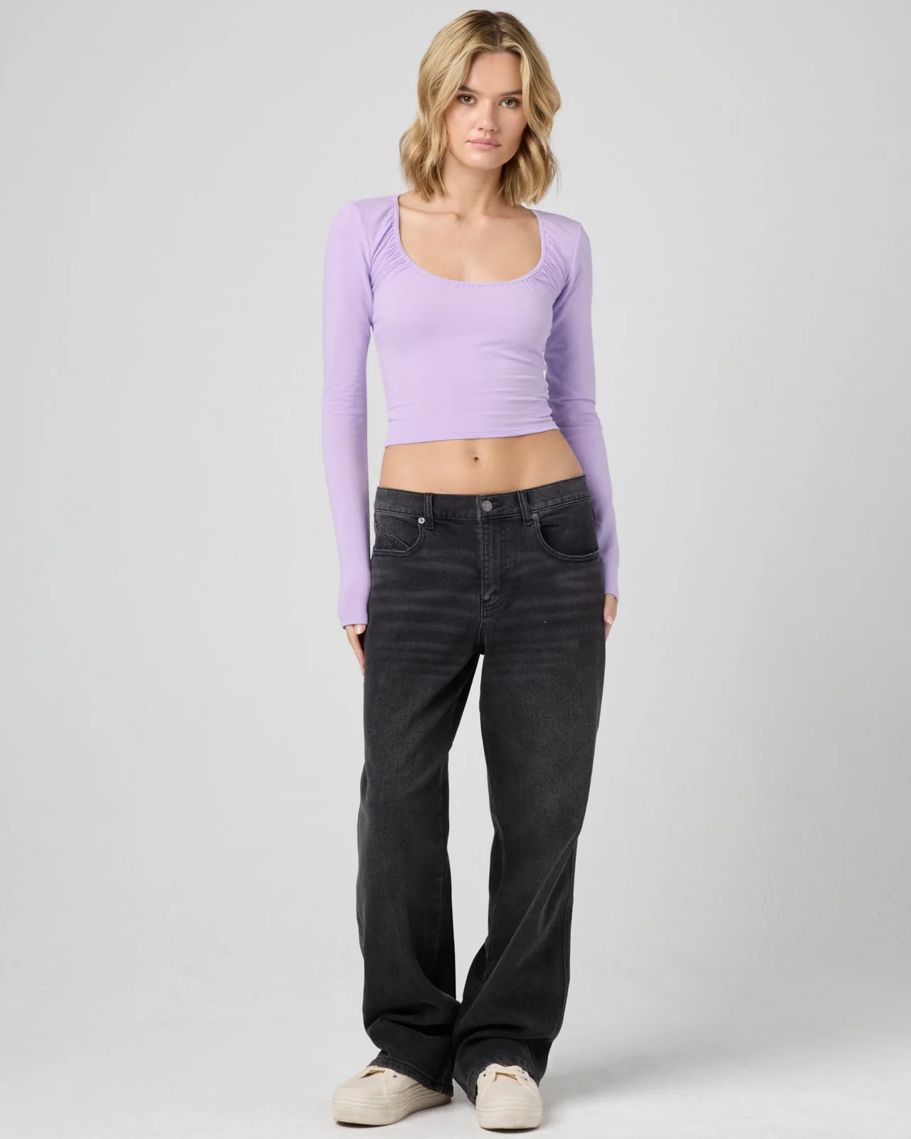 Cotton Modal Ruched Long Sleeve - Image 23