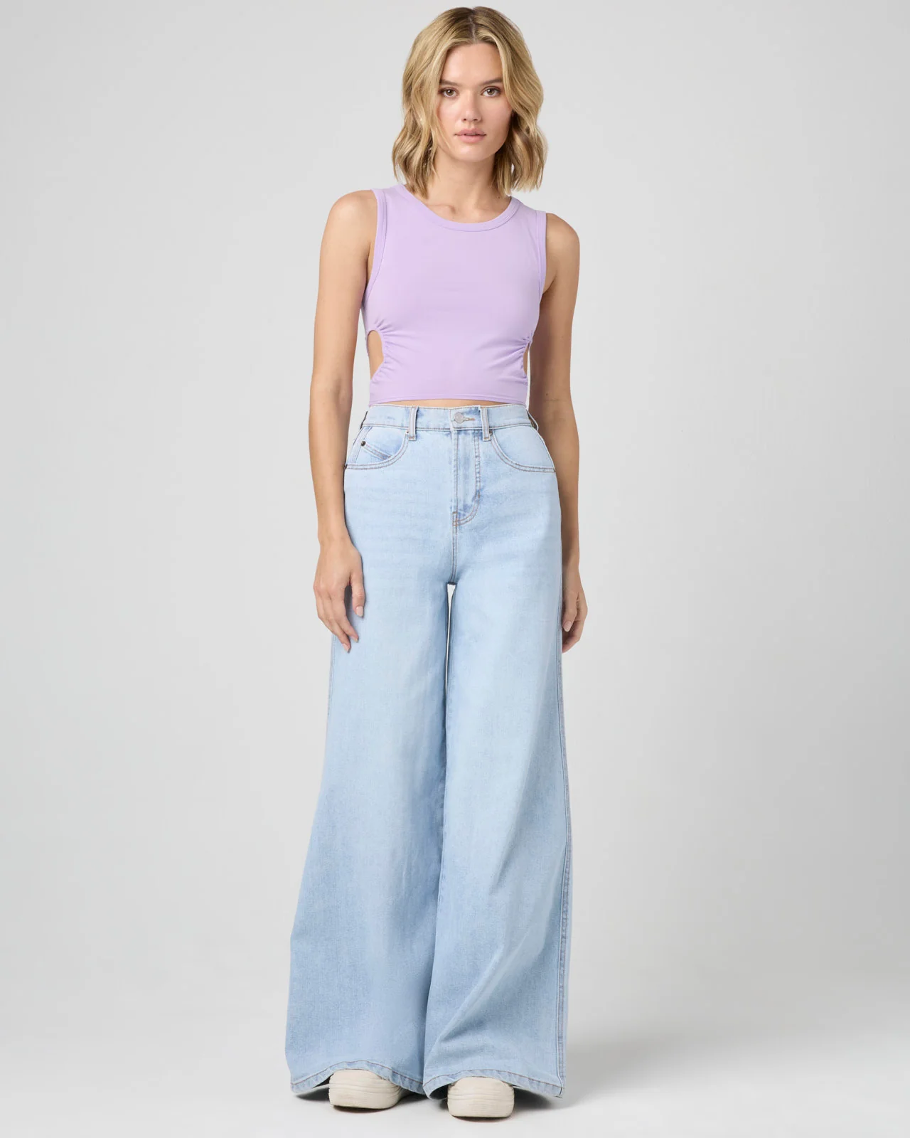Cotton Modal Ruched Tank - Image 3
