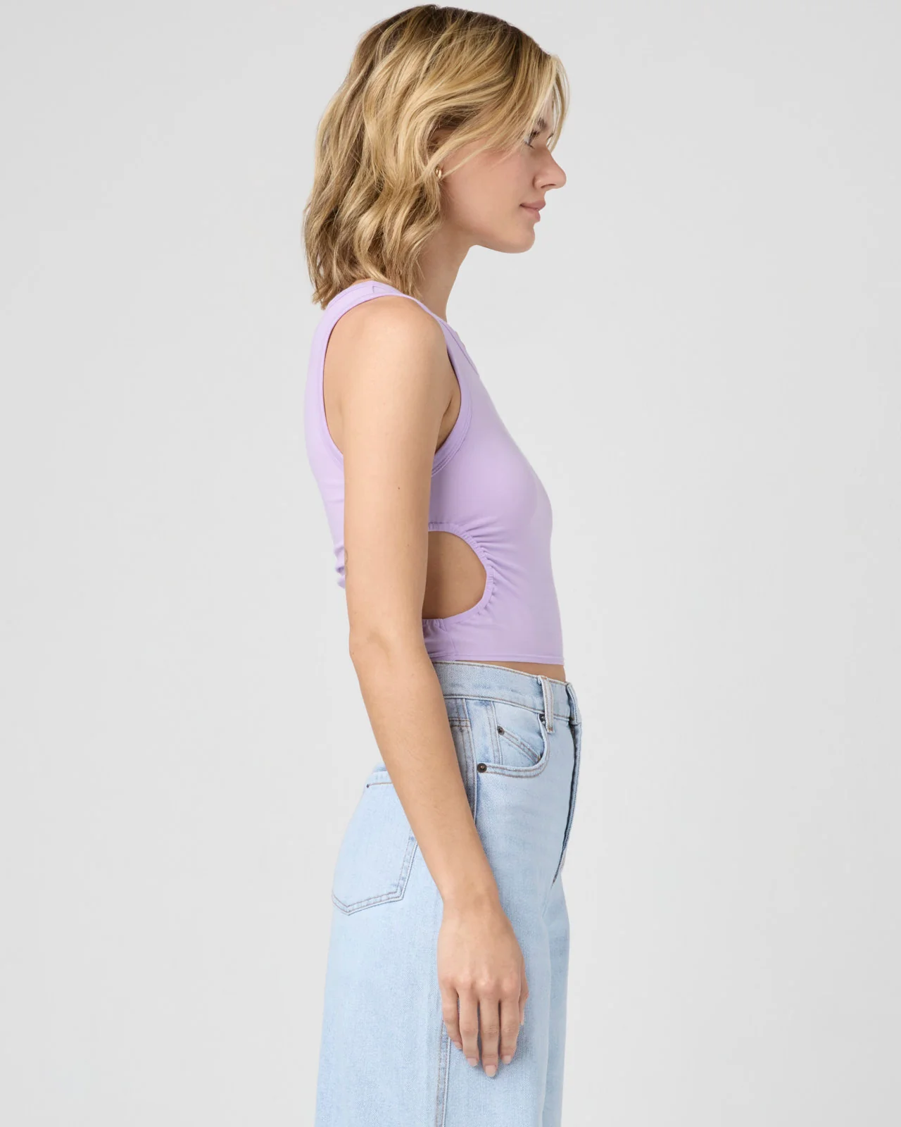 Cotton Modal Ruched Tank - Image 4