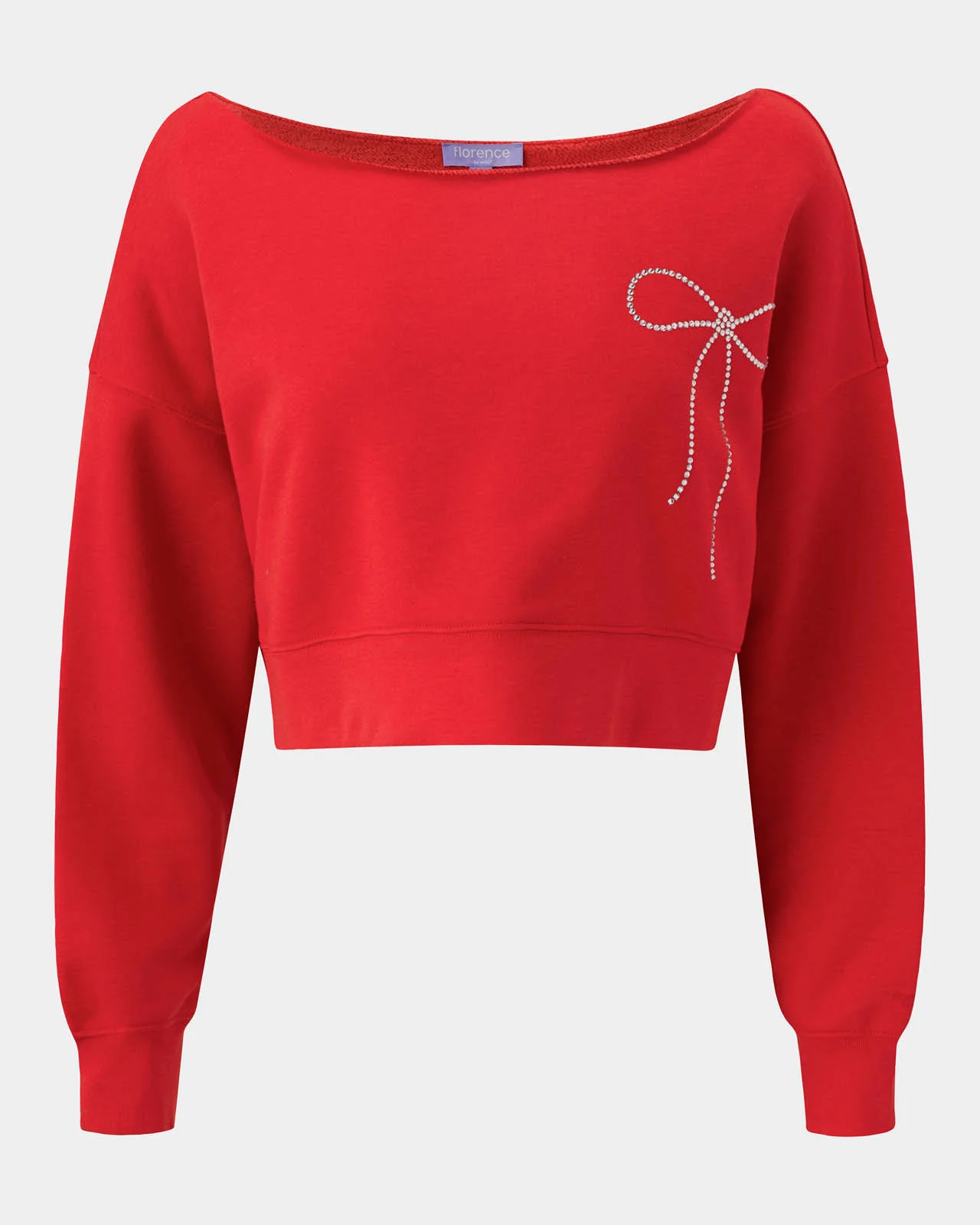 Cozy Crush Bedazzled Off-Shoulder Pullover - Image 12