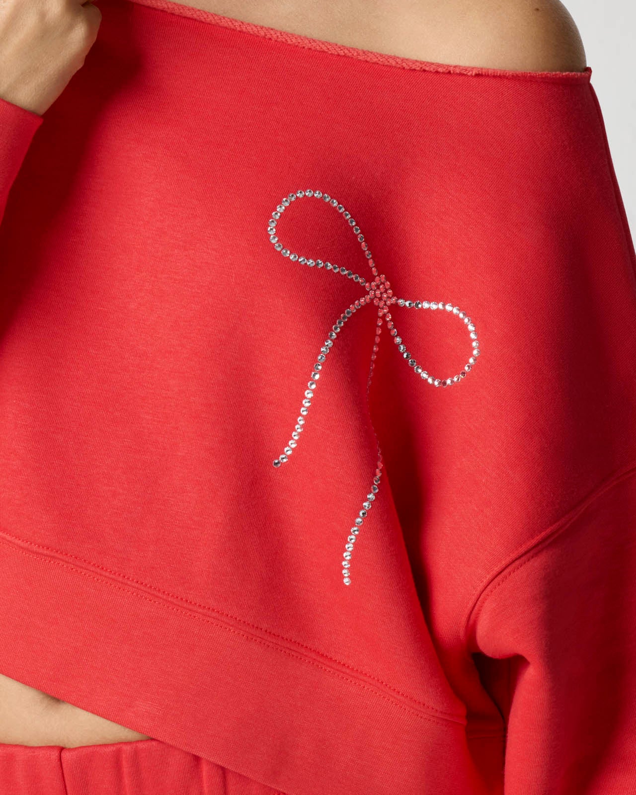 Cozy Crush Bedazzled Off-Shoulder Pullover - Image 16