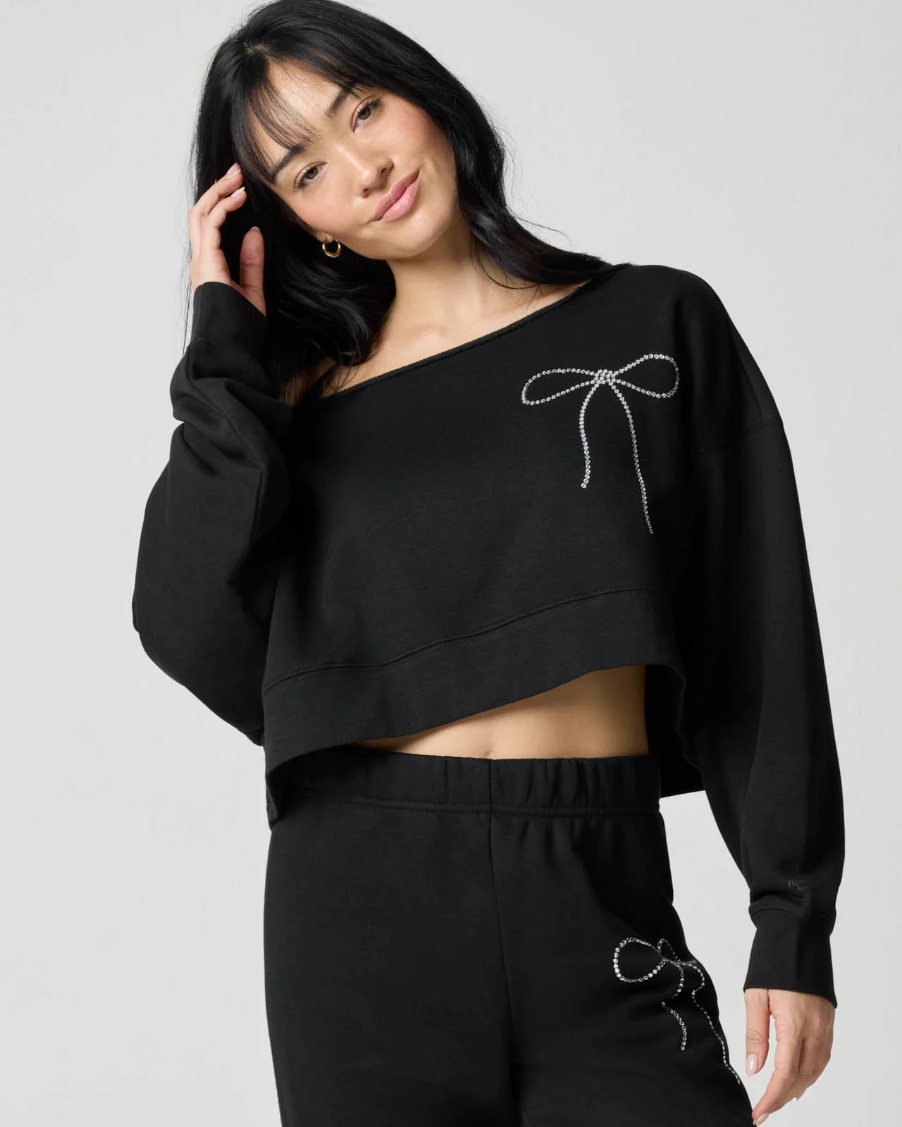Cozy Crush Bedazzled Off-Shoulder Pullover - Image 6