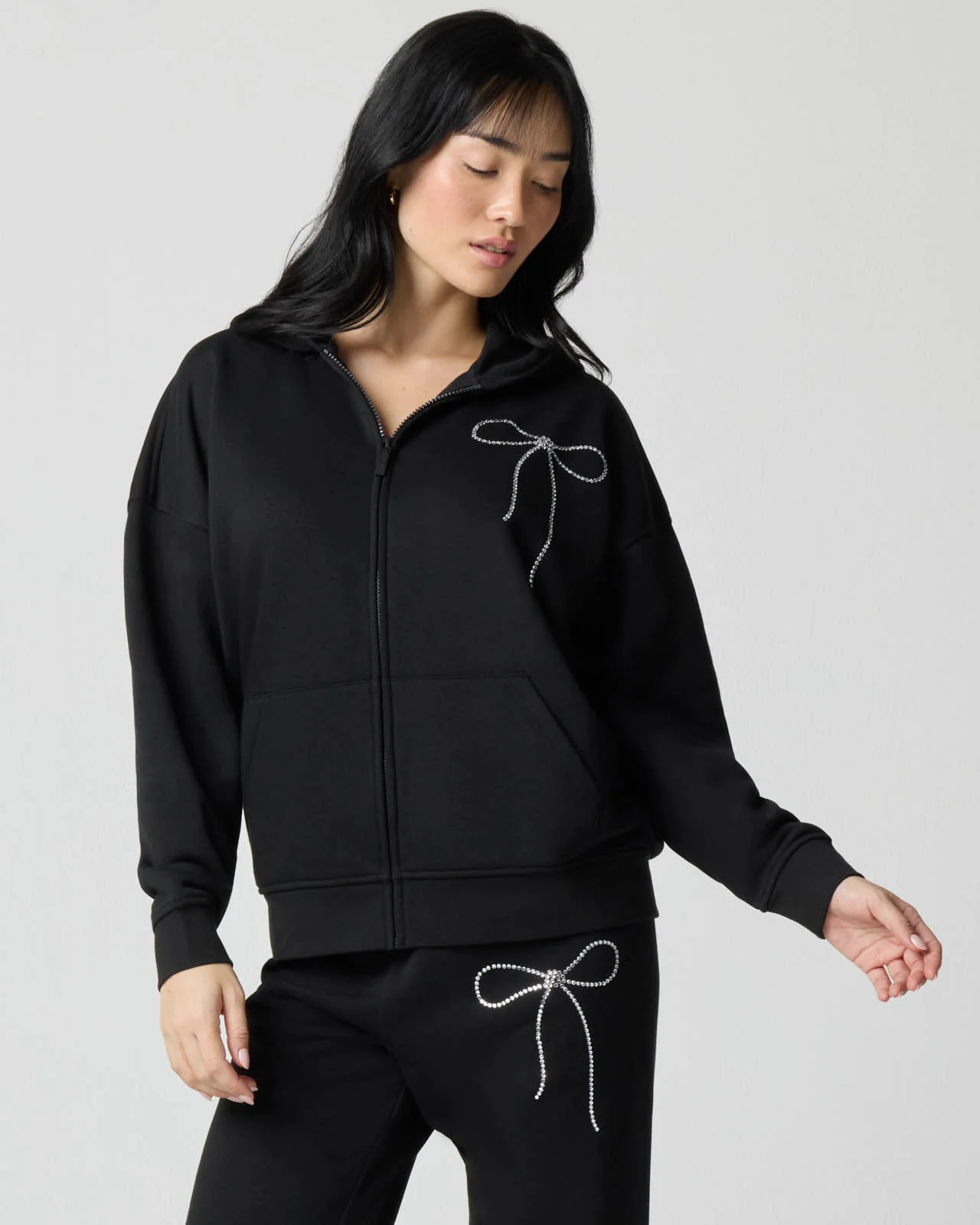 Cozy Crush Bedazzled Oversized Zip Hoodie - Image 10