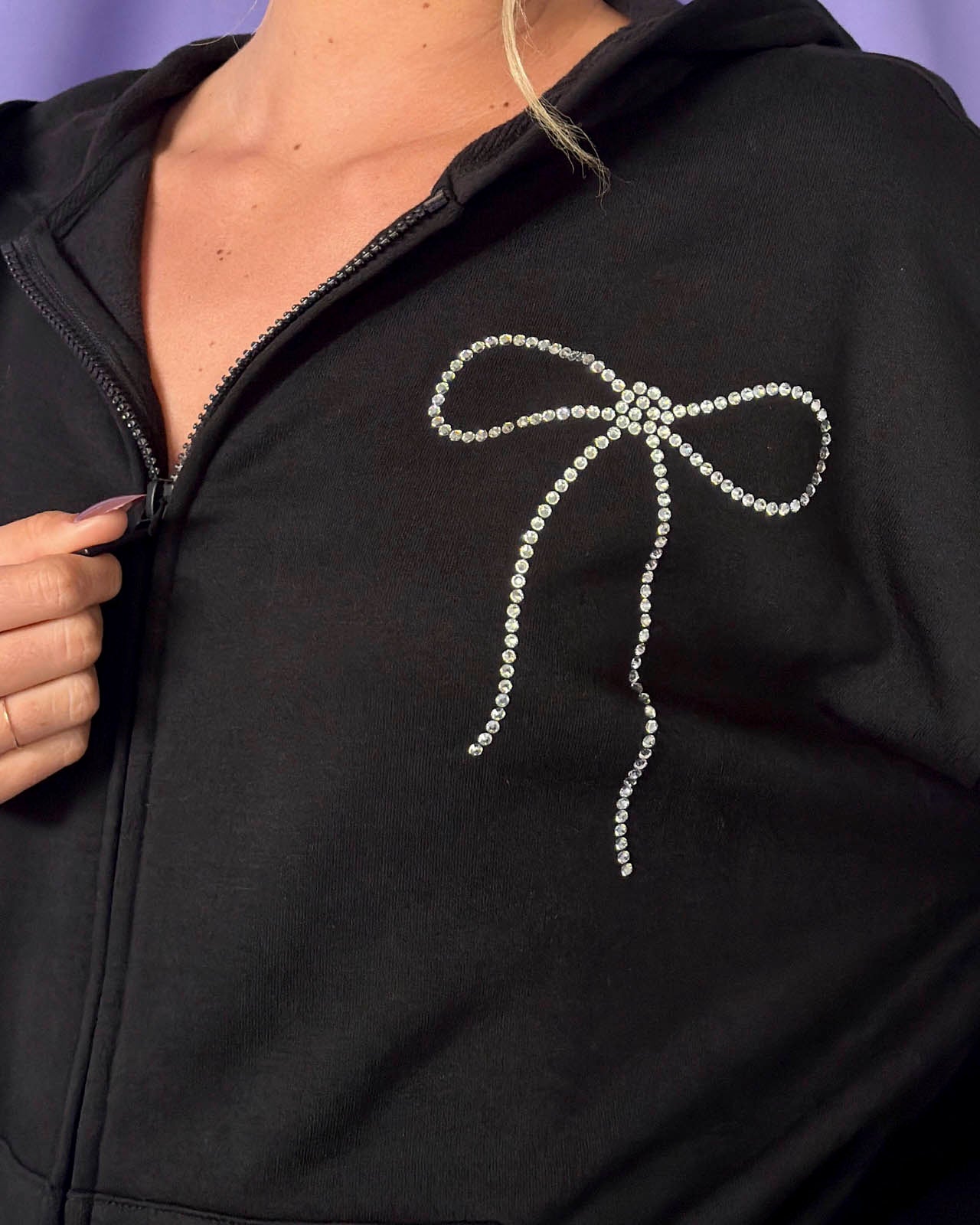 Cozy Crush Bedazzled Oversized Zip Hoodie - Image 11