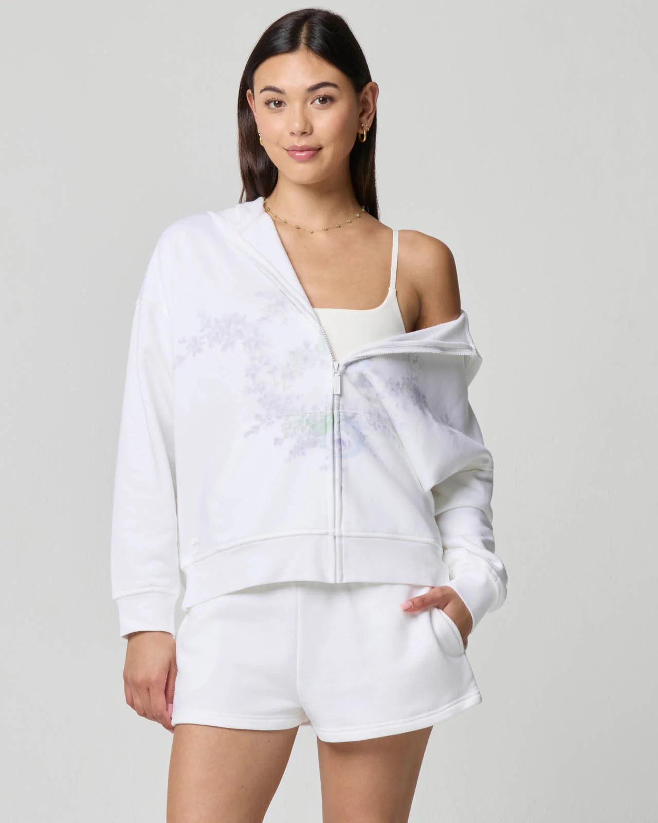 Cozy Crush Oversized Floral Zip Hoodie - Image 3