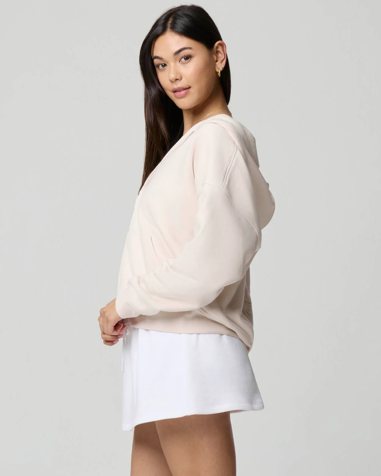 Cozy Crush Oversized Zip Graphic Hoodie - Image 5