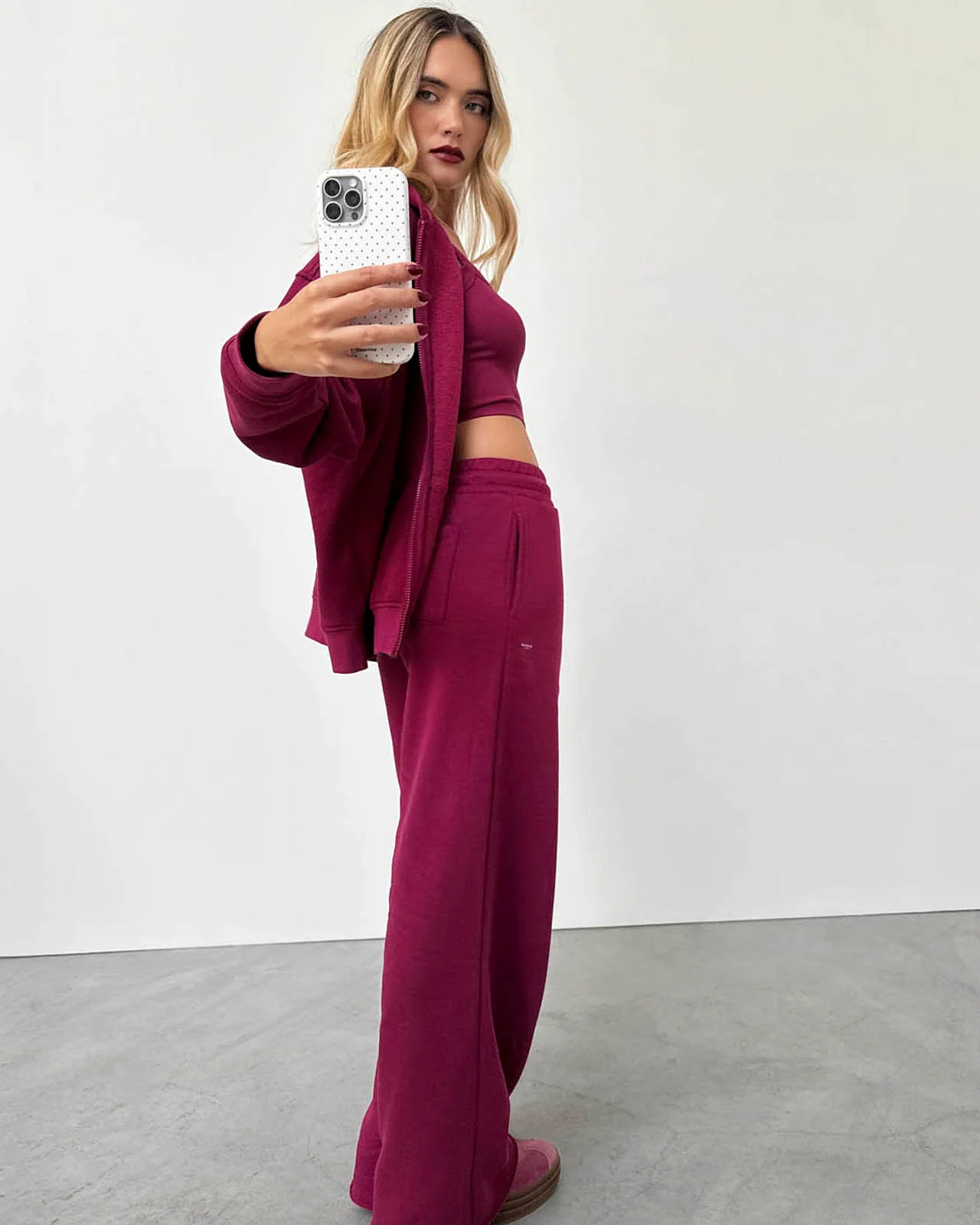 Cozy Crush Raw Hem Wide Leg Pant - Image 5