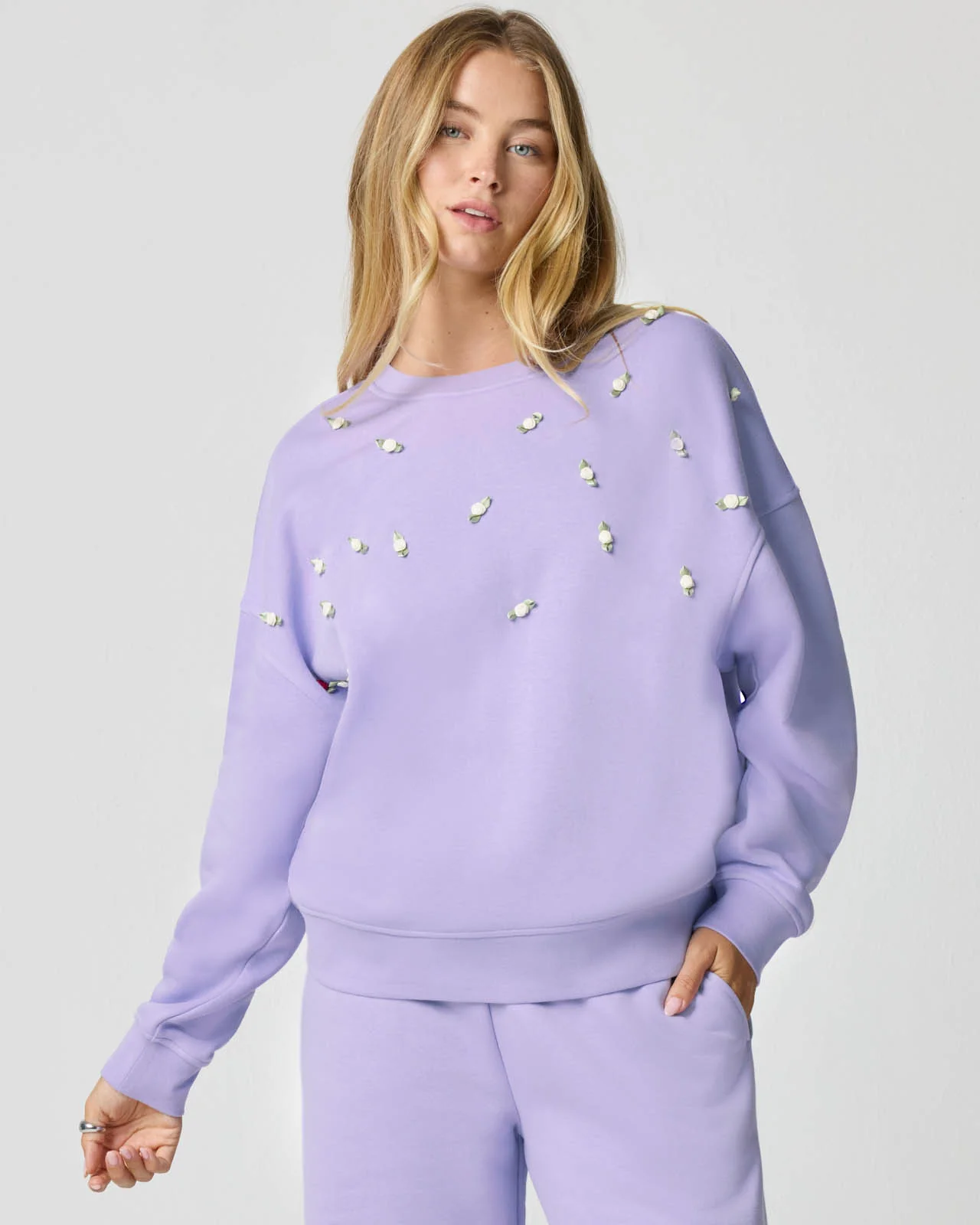 Cozy Crush Rosette Oversized Sweatshirt - Image 6