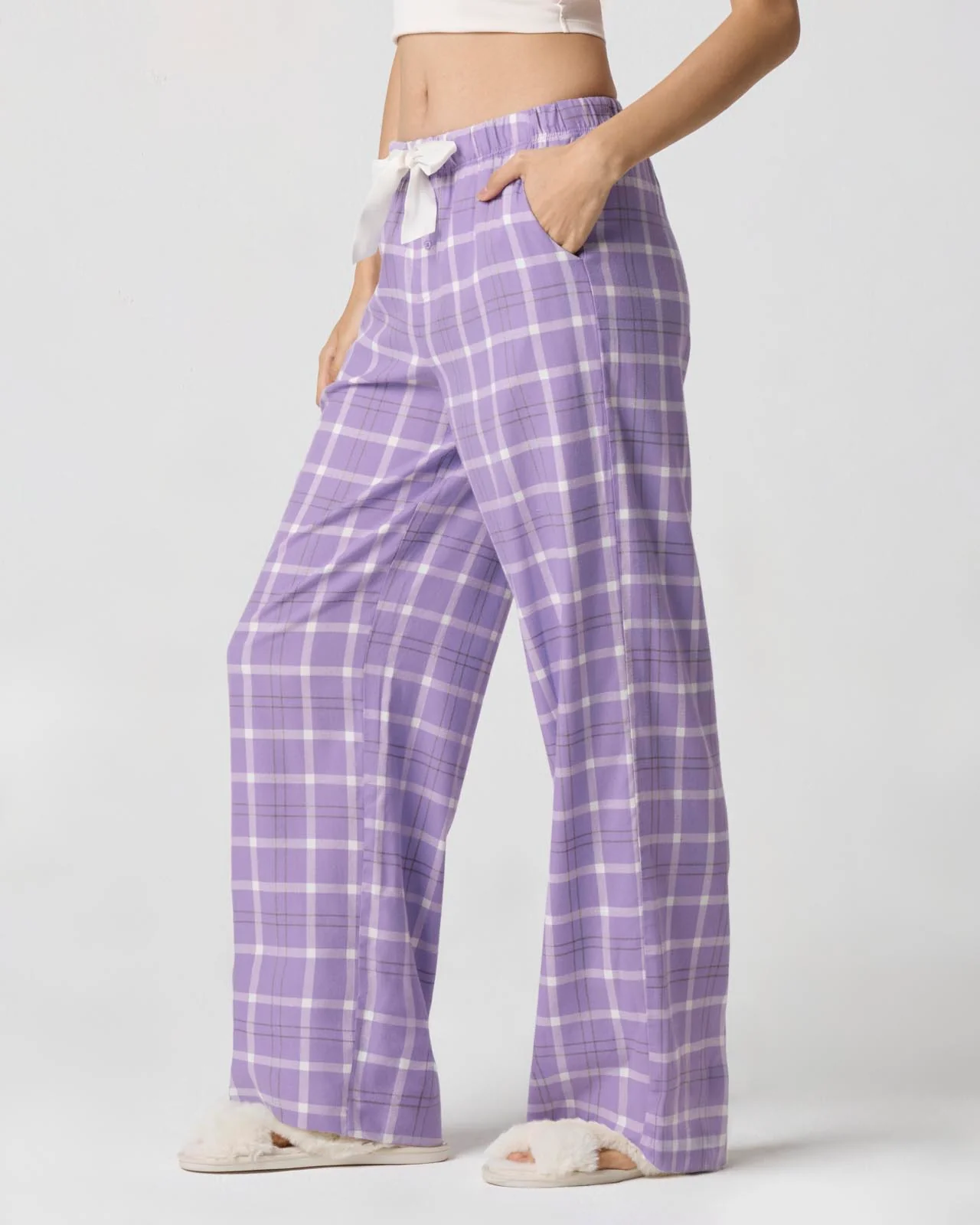 Cozy Flannel Bow Sleep Pant - Image 11
