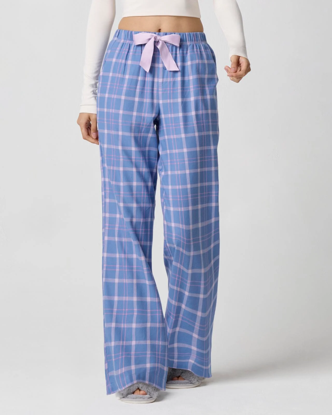 Cozy Flannel Bow Sleep Pant - Image 15