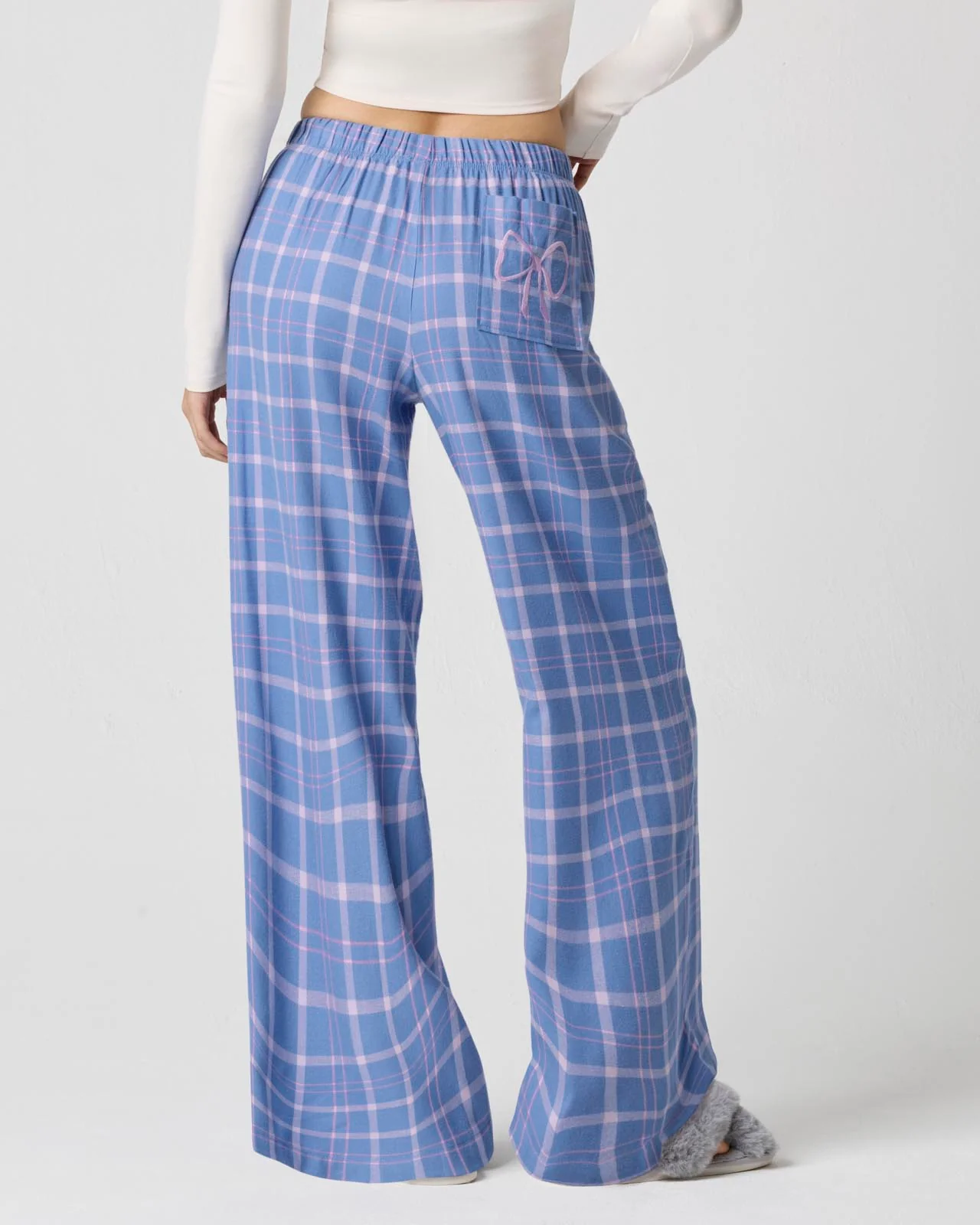 Cozy Flannel Bow Sleep Pant - Image 17
