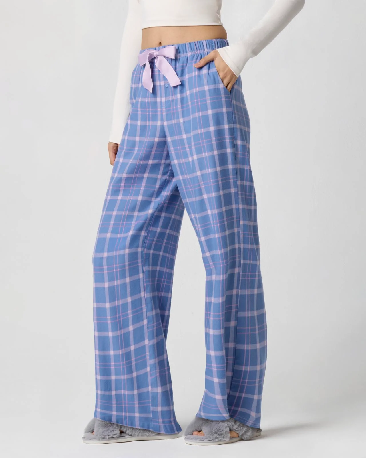 Cozy Flannel Bow Sleep Pant - Image 18