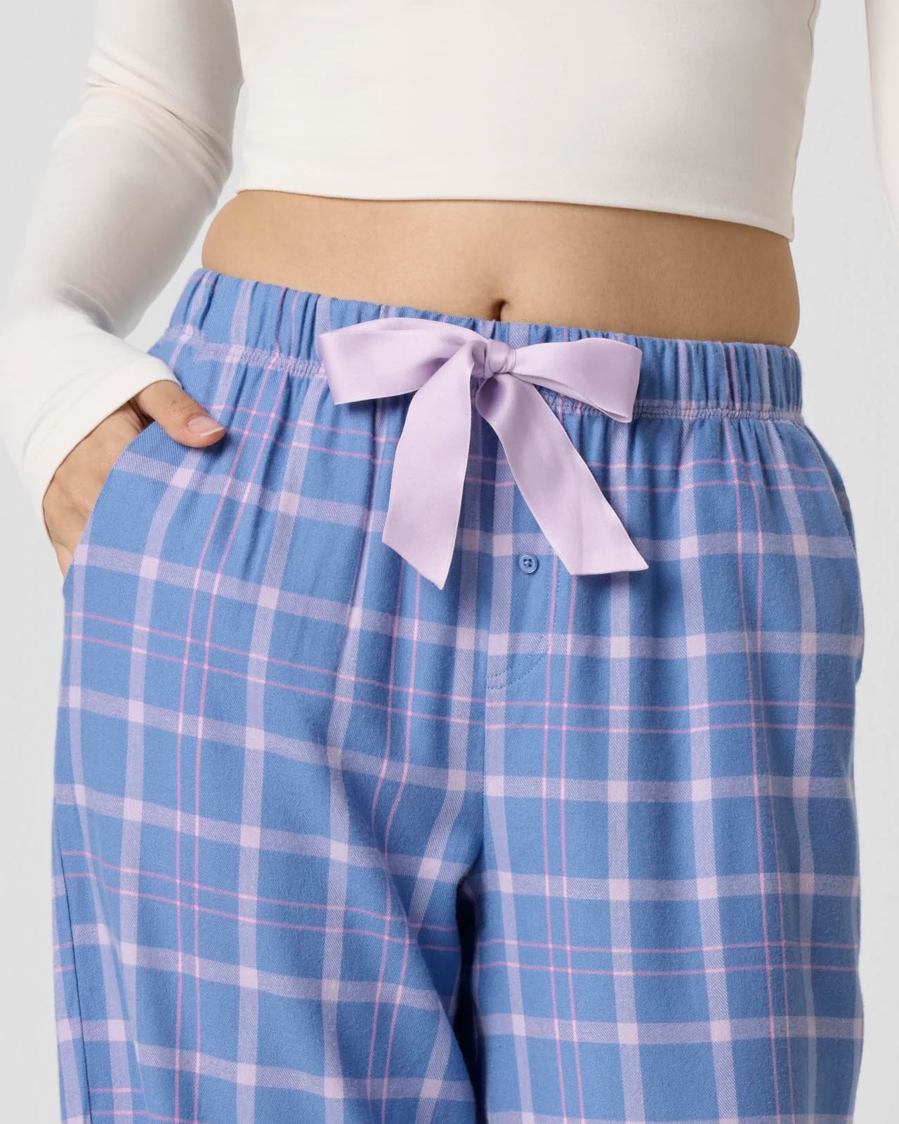 Cozy Flannel Bow Sleep Pant - Image 20