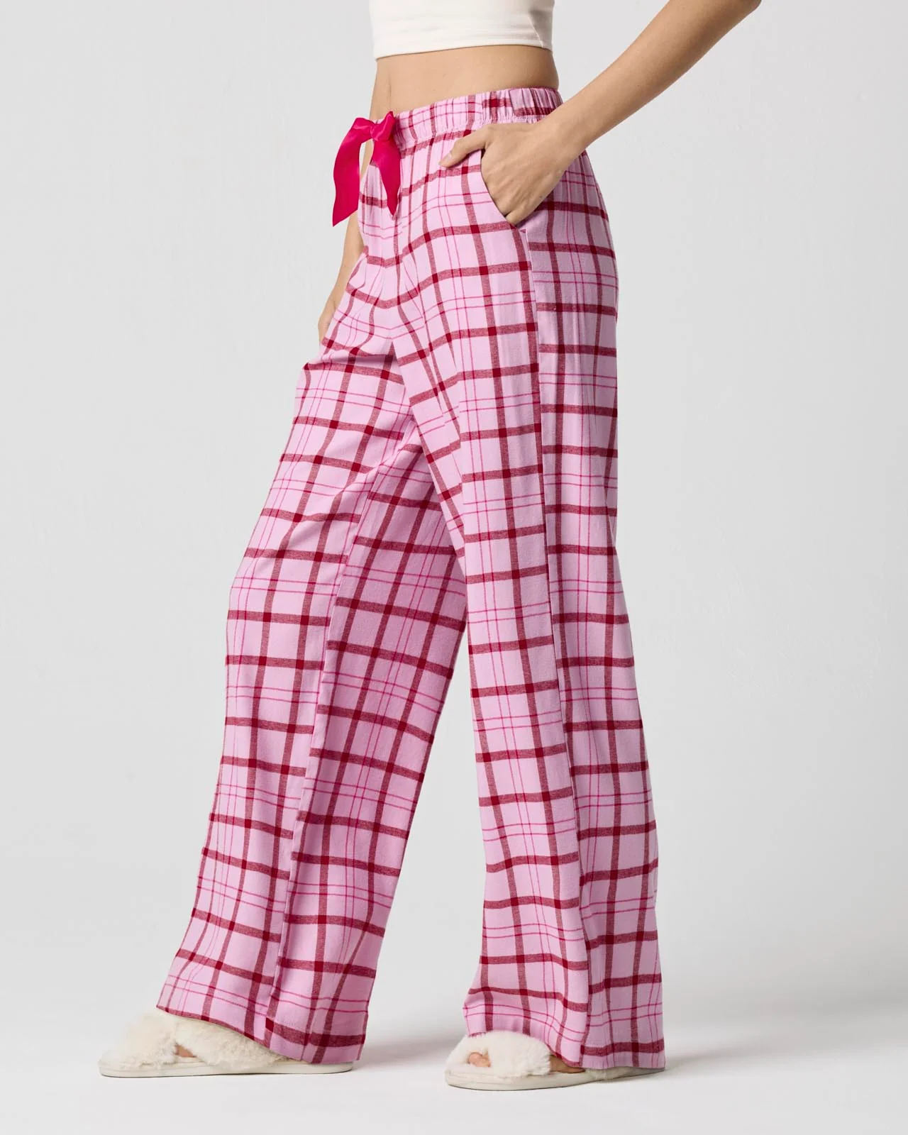 Cozy Flannel Bow Sleep Pant - Image 4