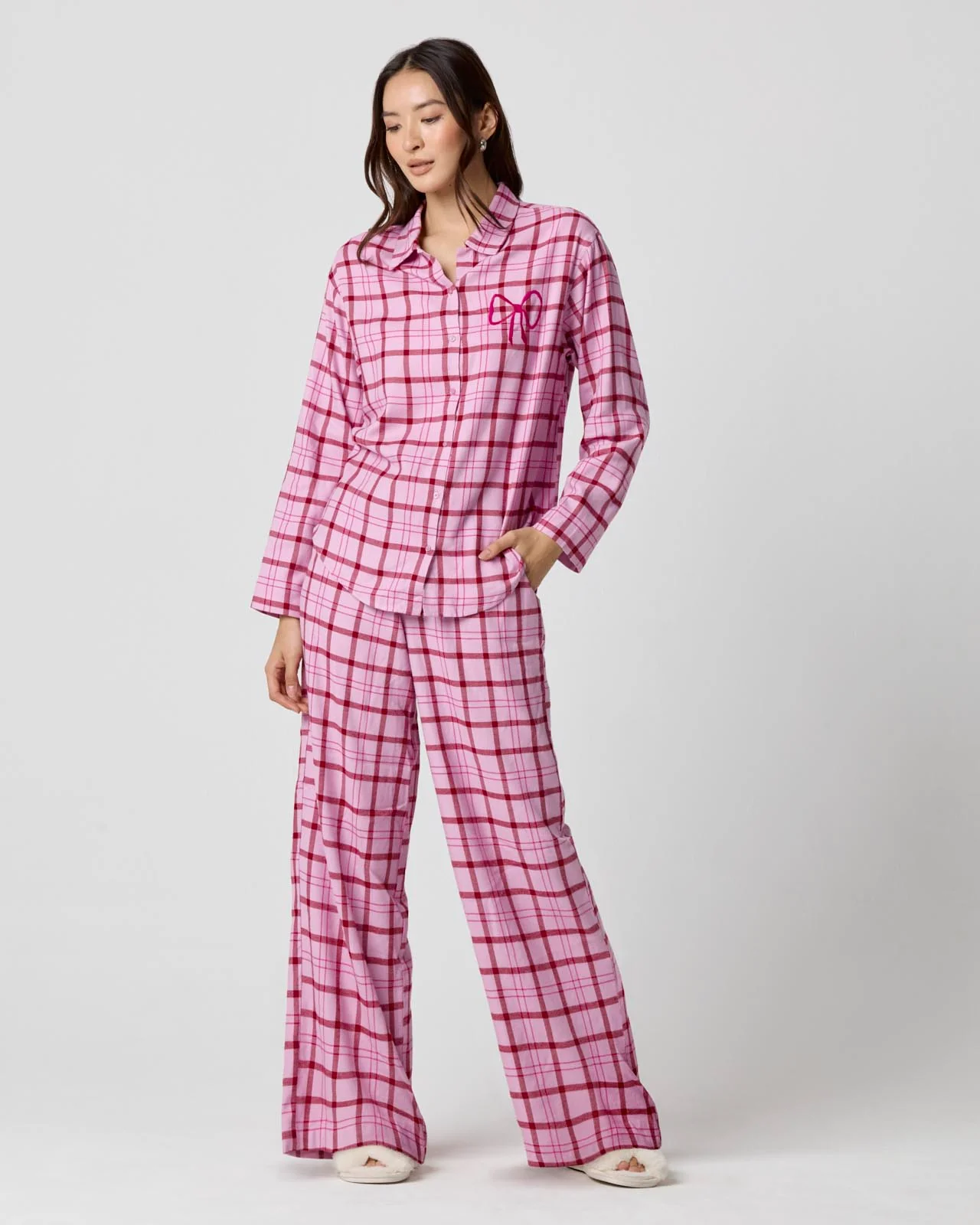 Cozy Flannel Bow Sleep Pant - Image 7