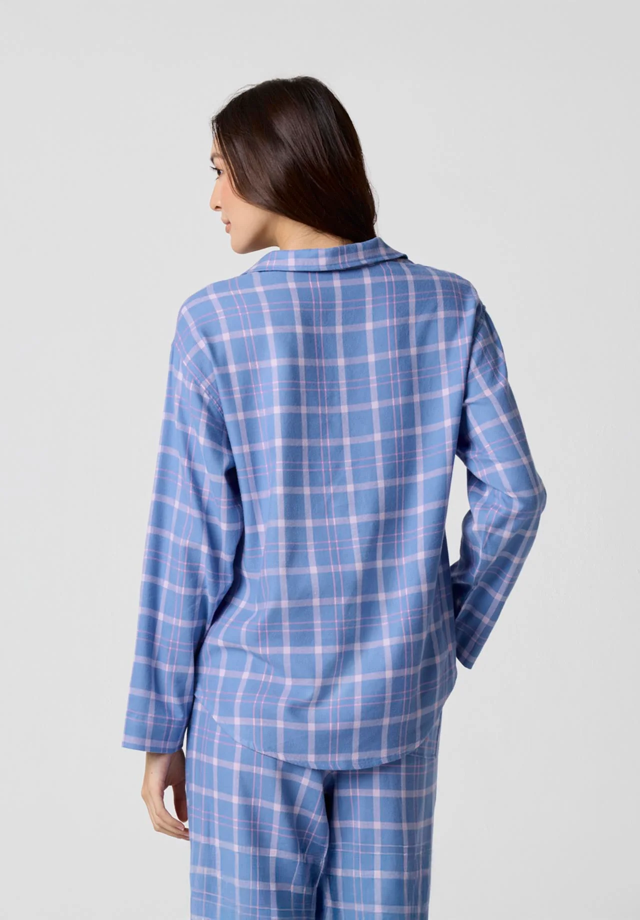 Cozy Flannel Bow Sleep Shirt - Image 13