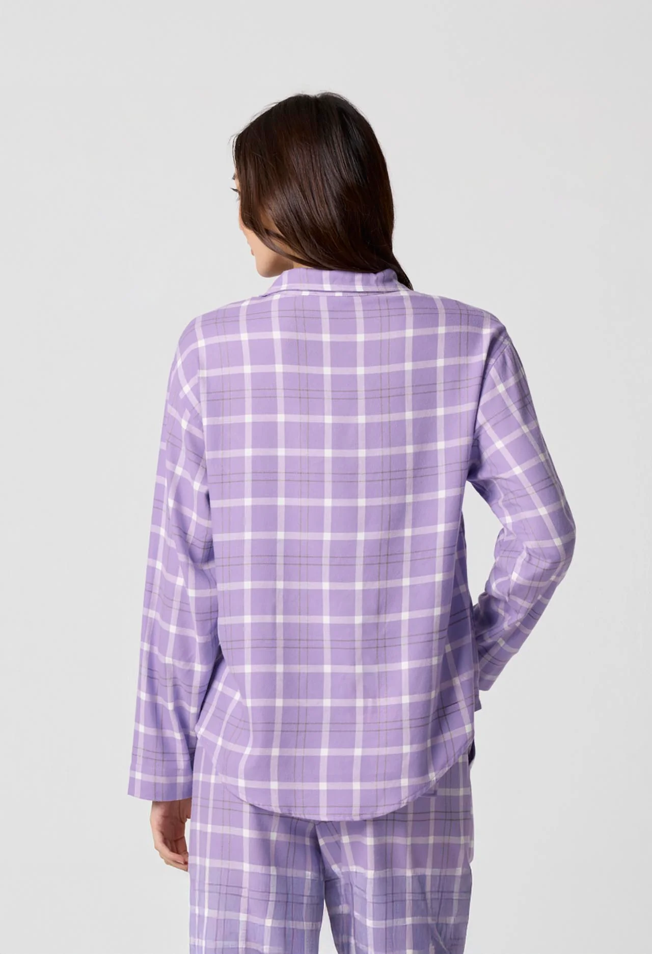 Cozy Flannel Bow Sleep Shirt - Image 8