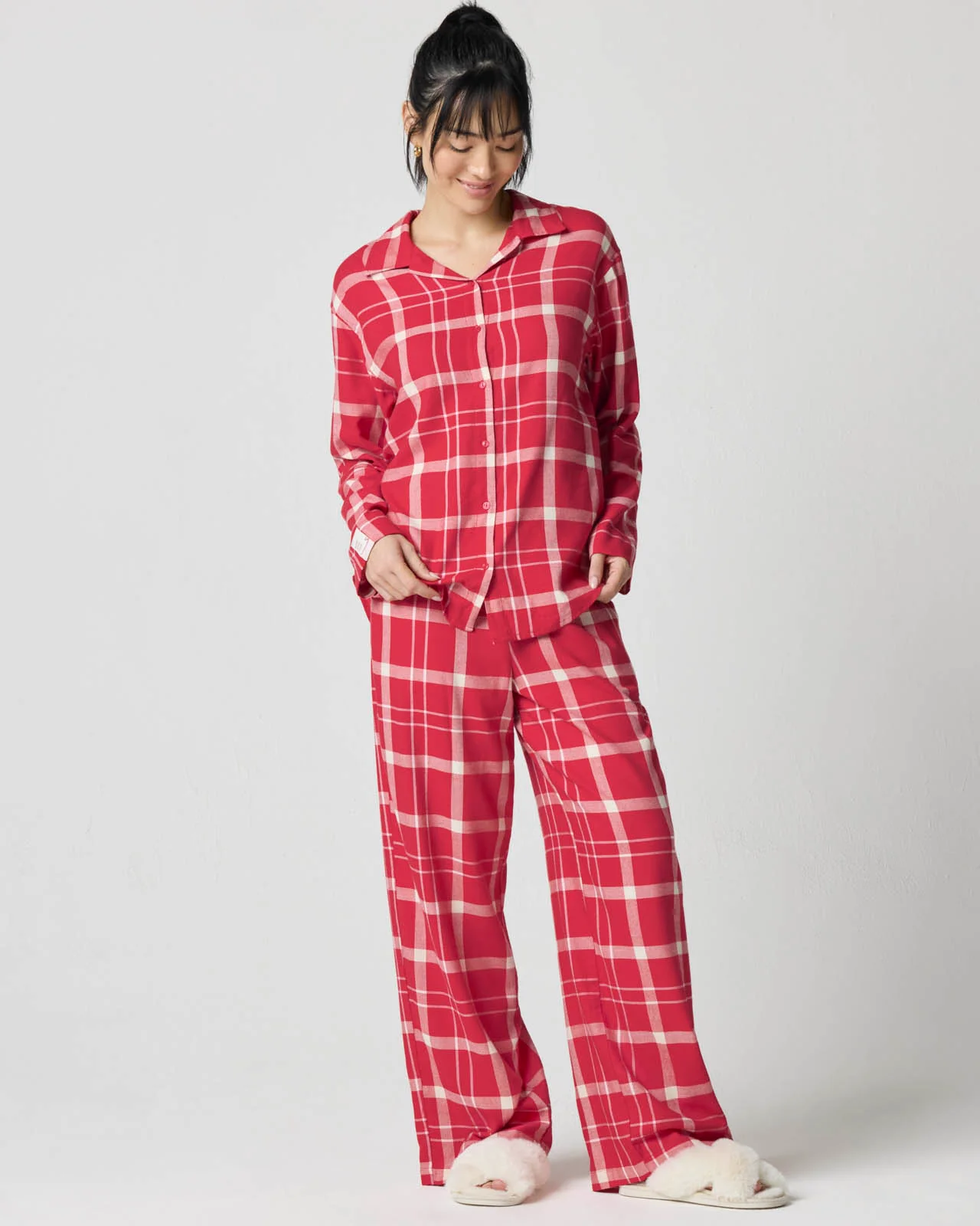 Cozy Flannel Sleep Shirt - Image 11