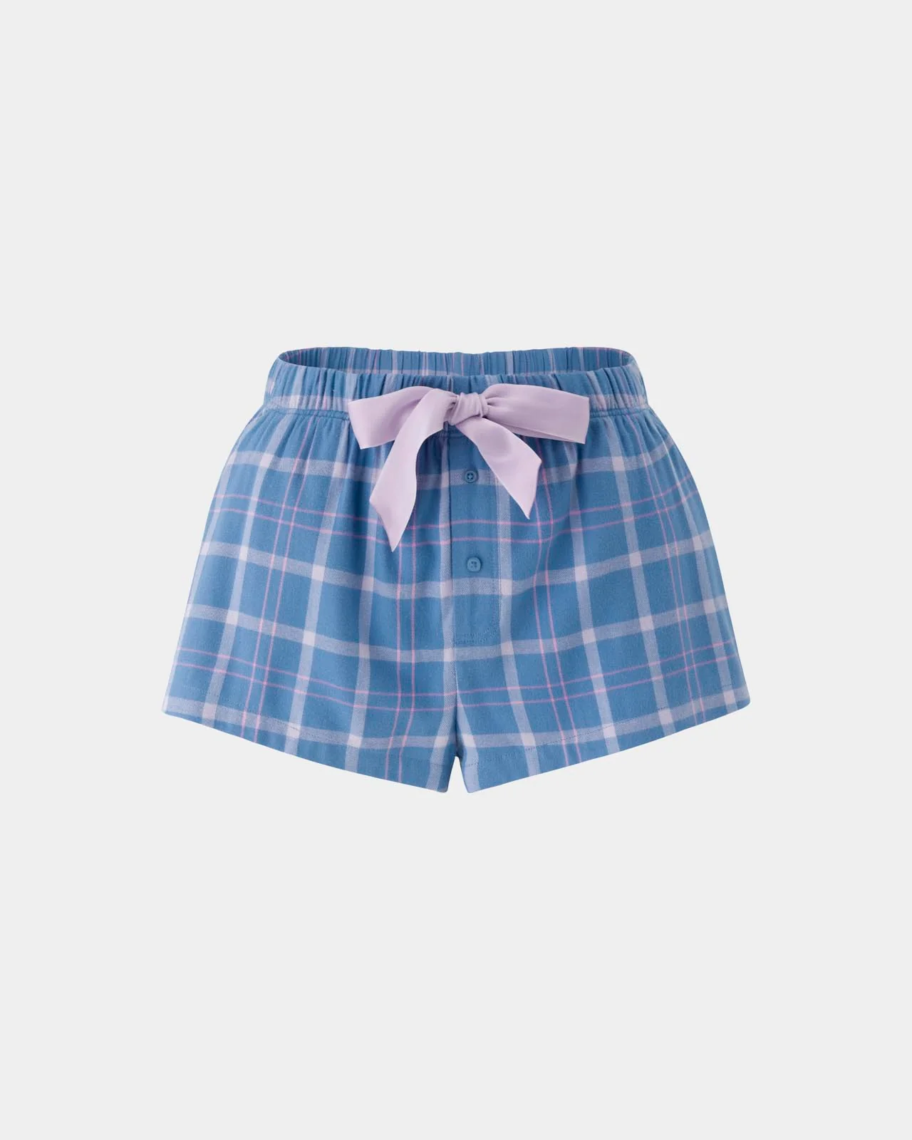 Cozy Flannel Bow Sleep Shortie - Image 13