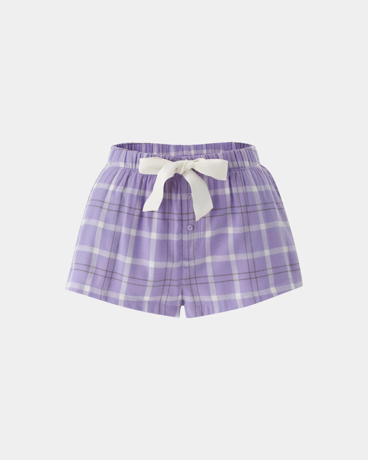 Cozy Flannel Bow Sleep Shortie - Image 8