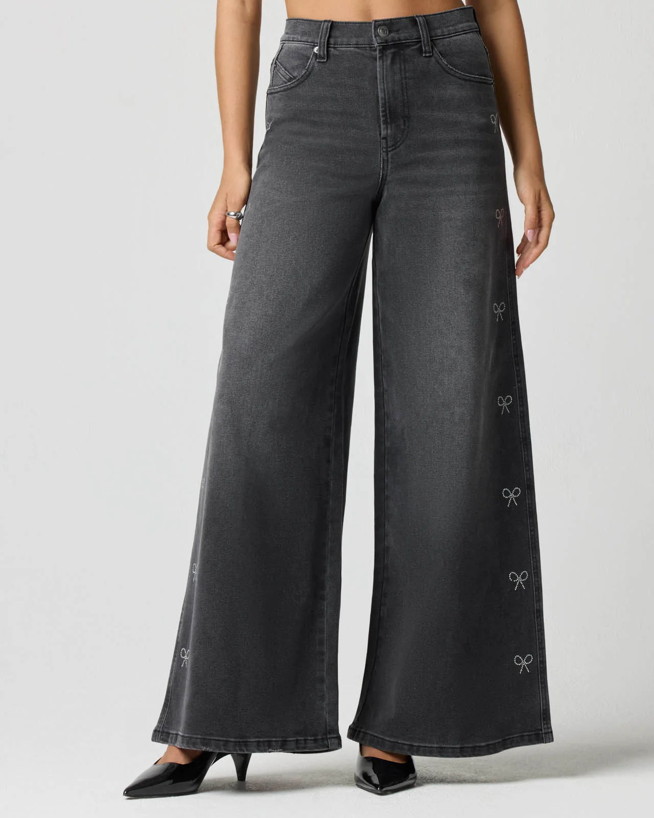 Crystal Bow Wide Leg Jean - Image 5