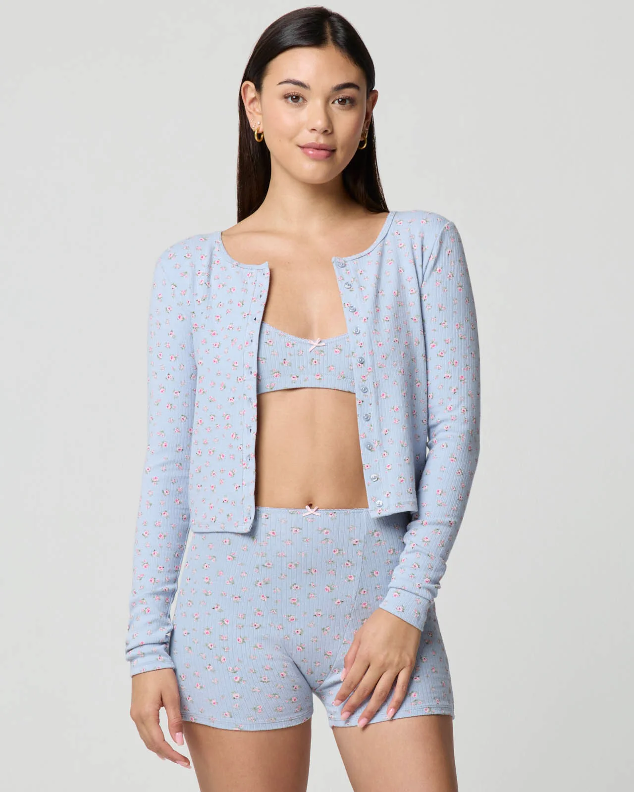 Ditsy Button Down Cardi - Image 4