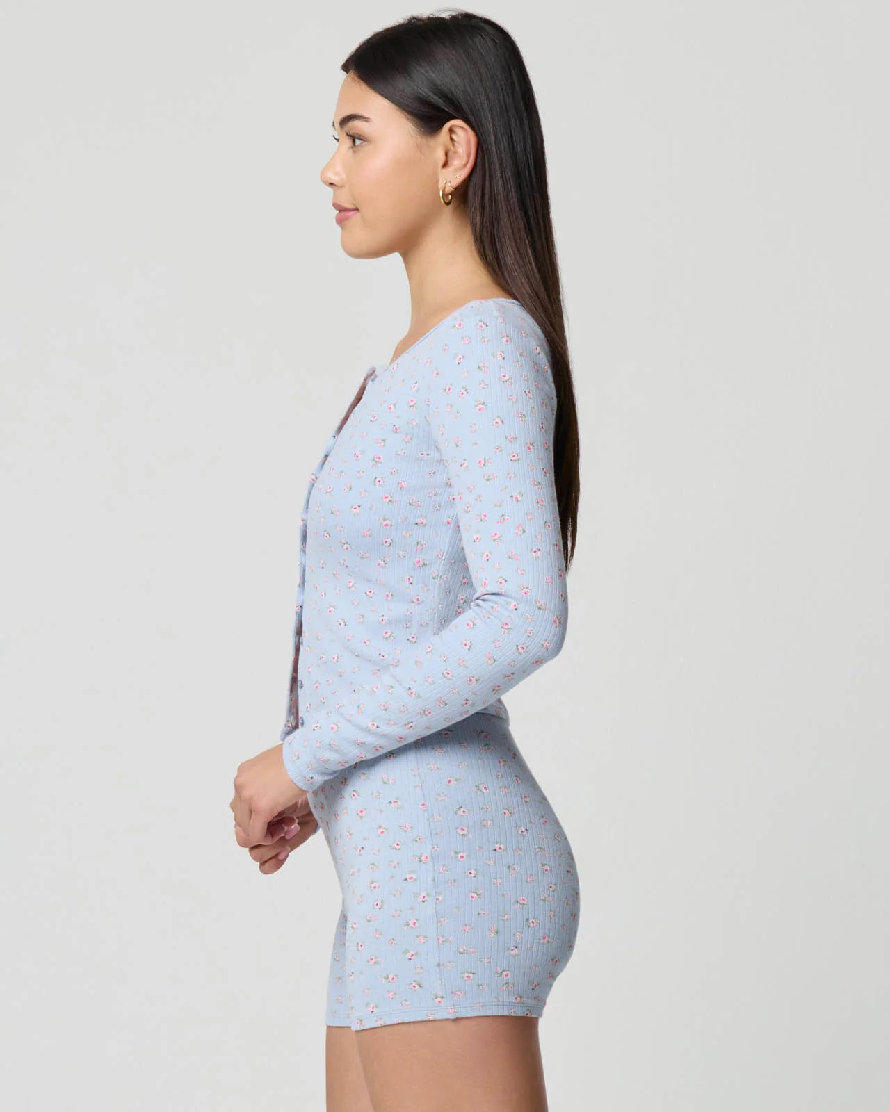 Ditsy Button Down Cardi - Image 8