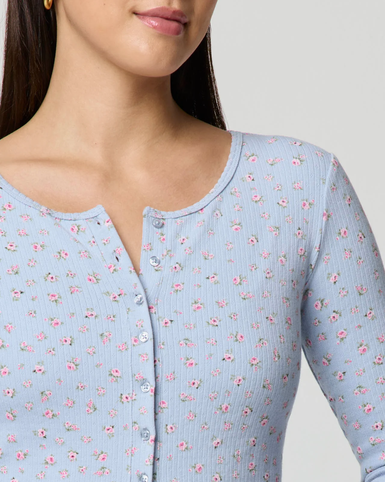 Ditsy Button Down Cardi - Image 9