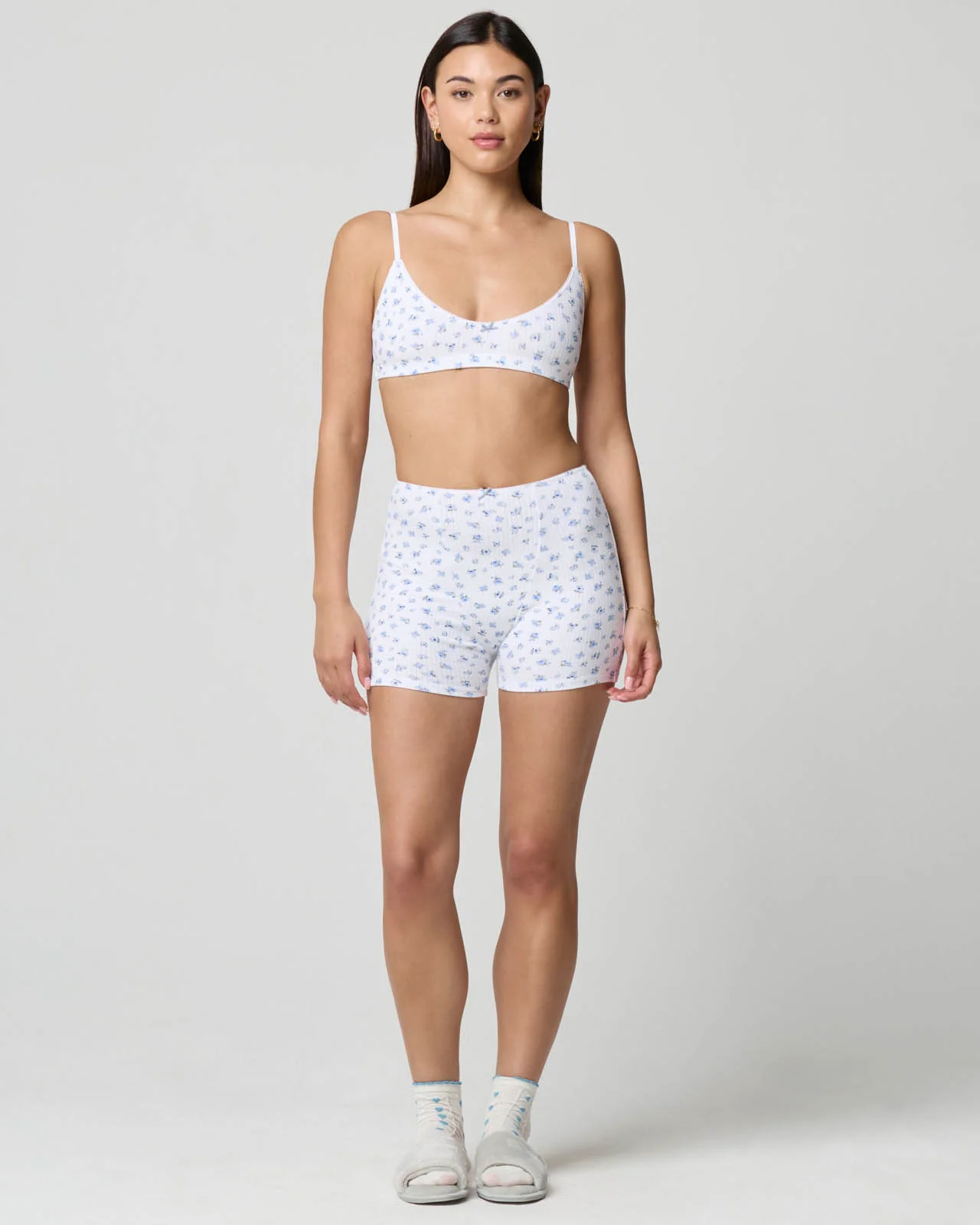 Ditsy Pointelle Bralette & Boxer Set - Image 10