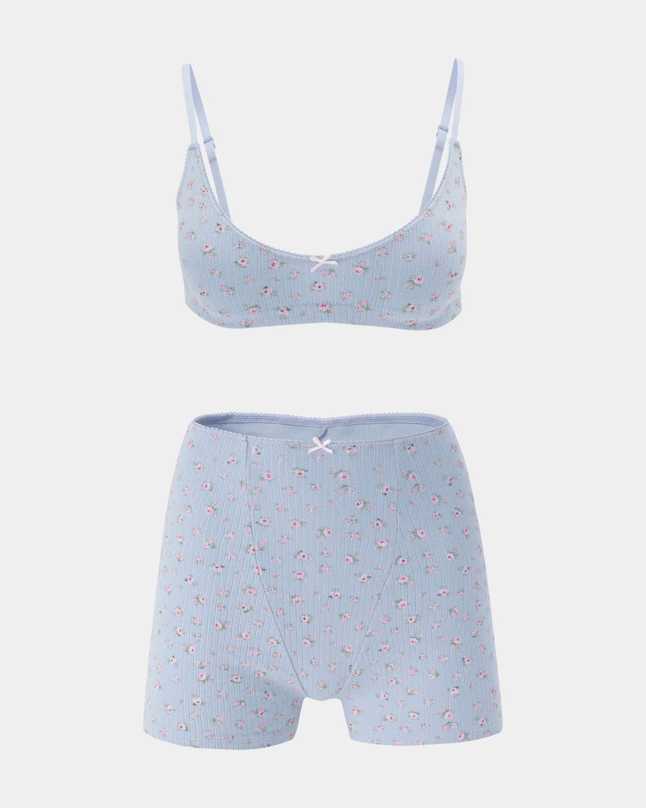 Ditsy Pointelle Bralette & Boxer Set - Image 12