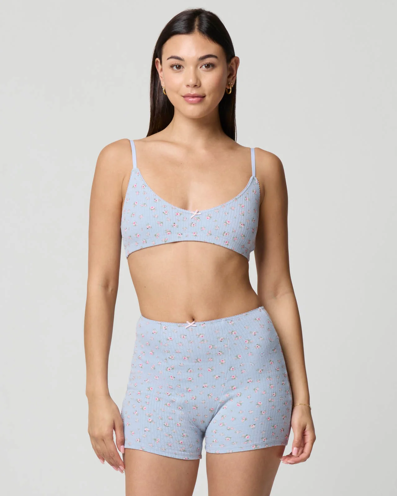 Ditsy Pointelle Bralette & Boxer Set - Image 14