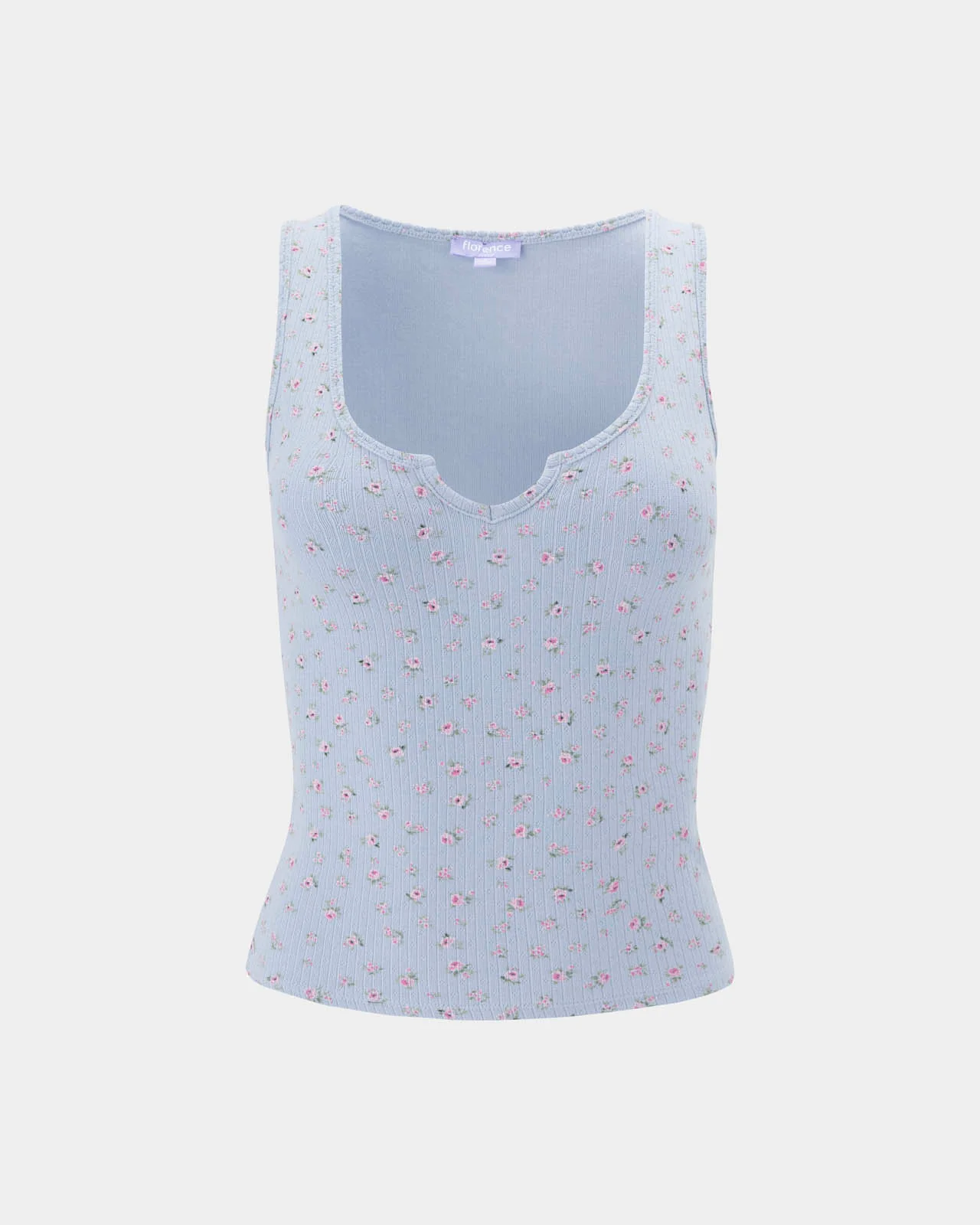 Ditsy Split Neck Tank - Image 2