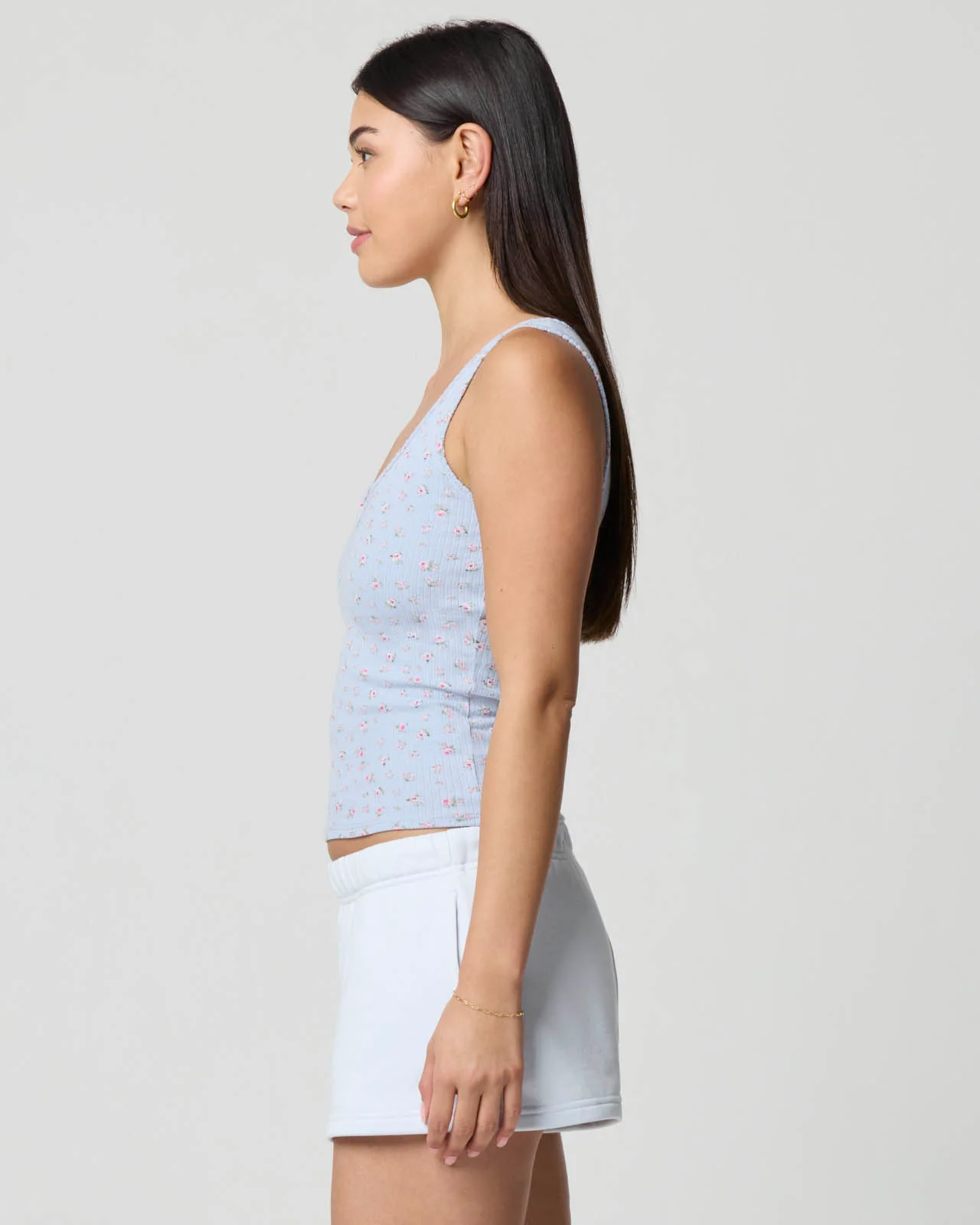 Ditsy Split Neck Tank - Image 4