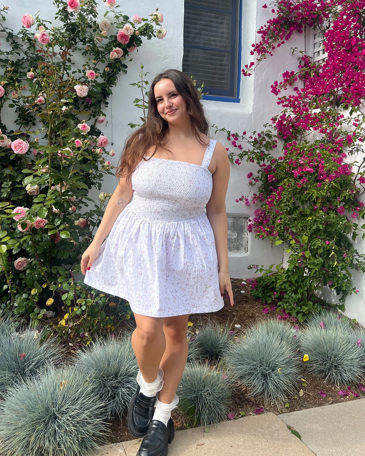 Garden Party Smocked Front Dress - Image 35