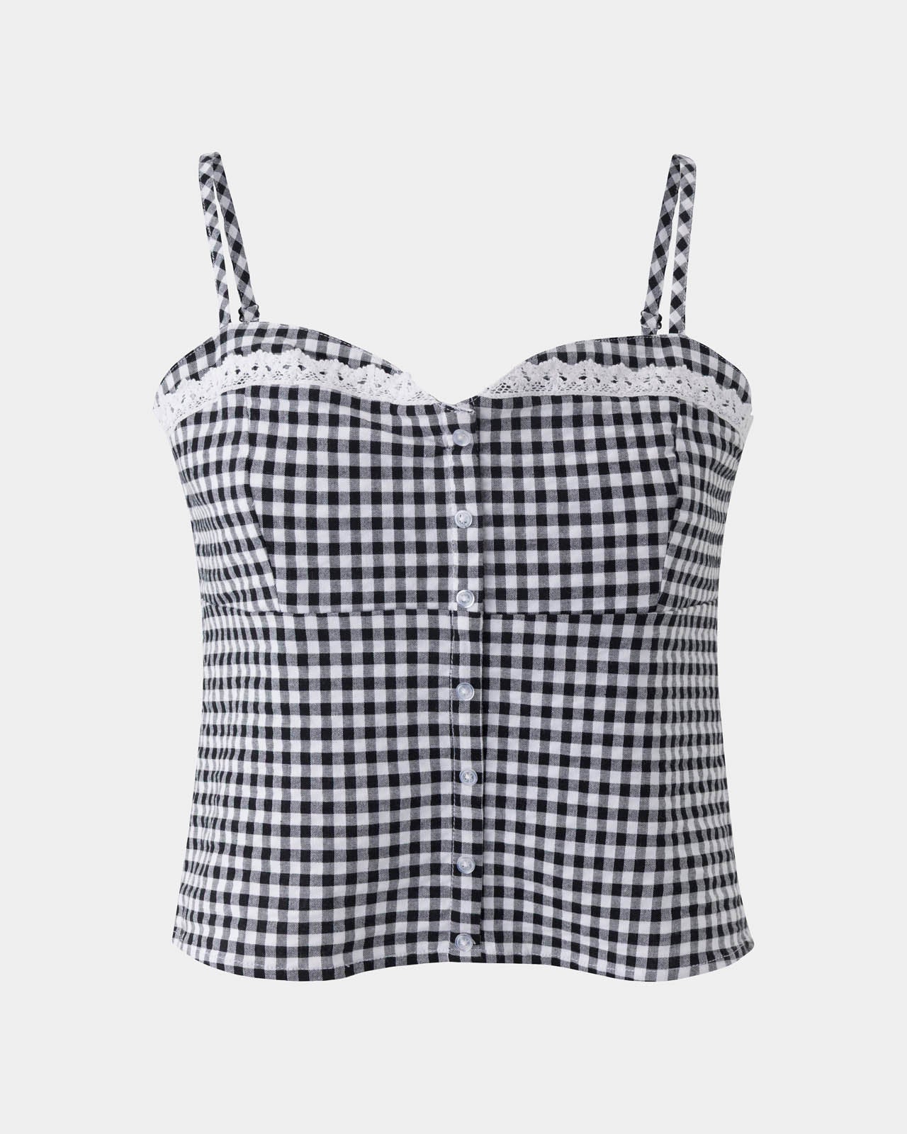 Gingham Bustier Cami - Image 2