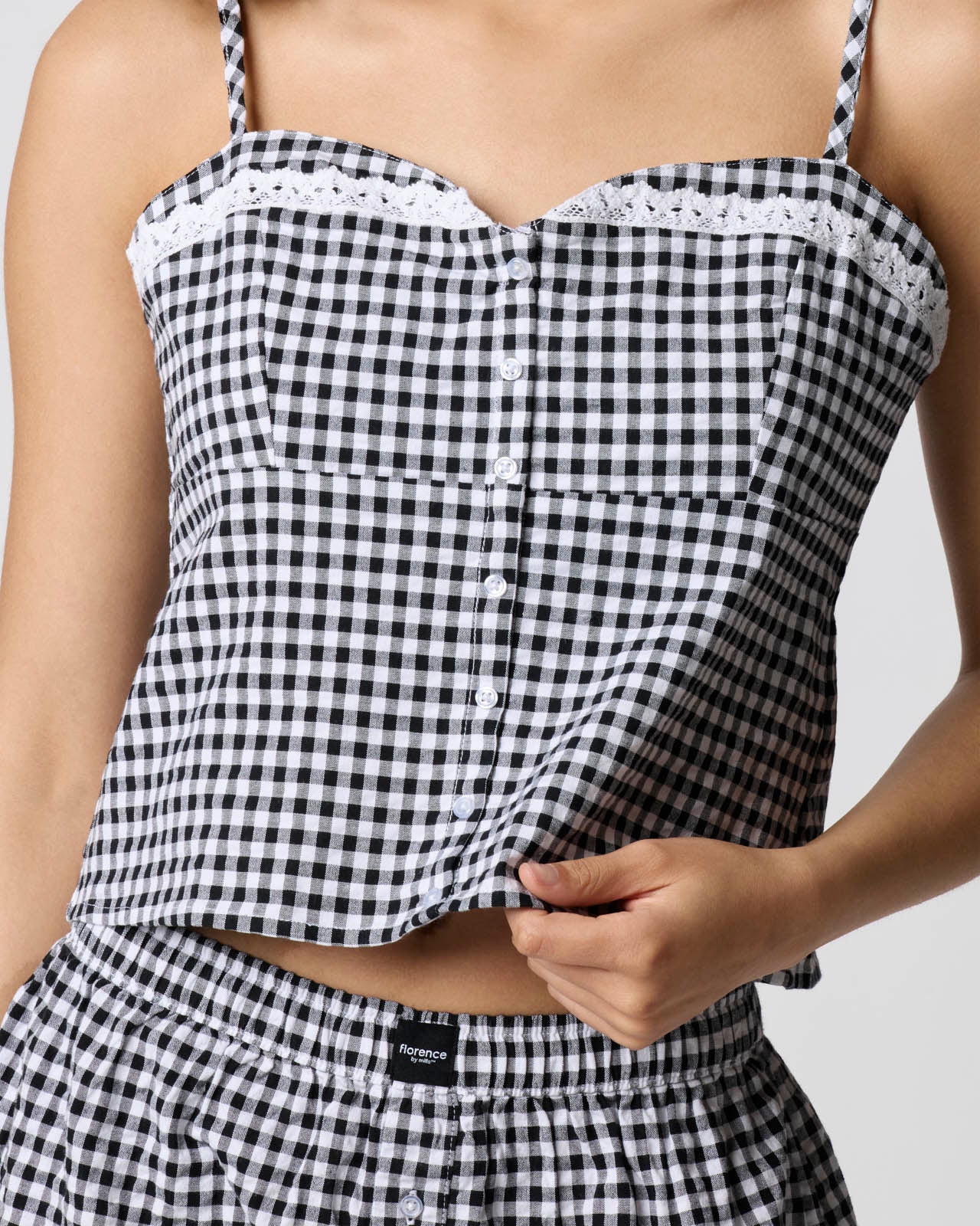 Gingham Bustier Cami - Image 7