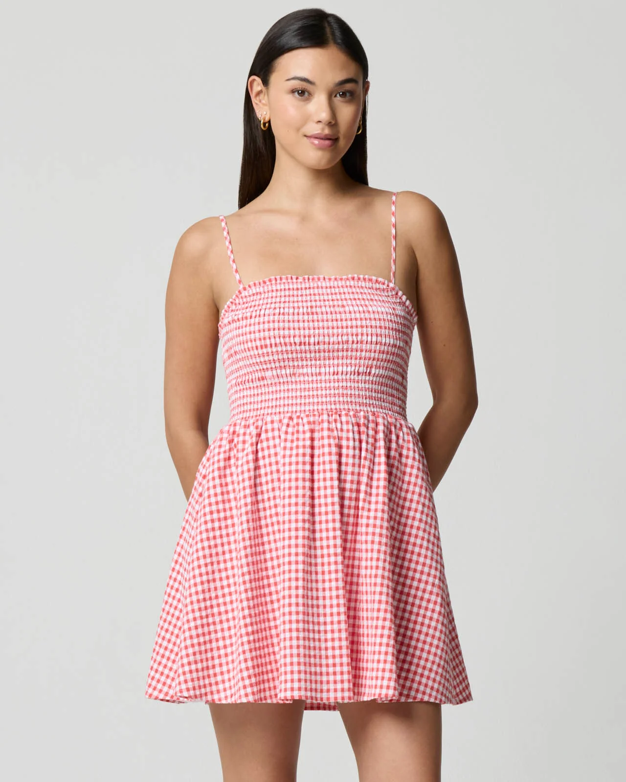 Gingham Fit & Flare Dress - Image 12