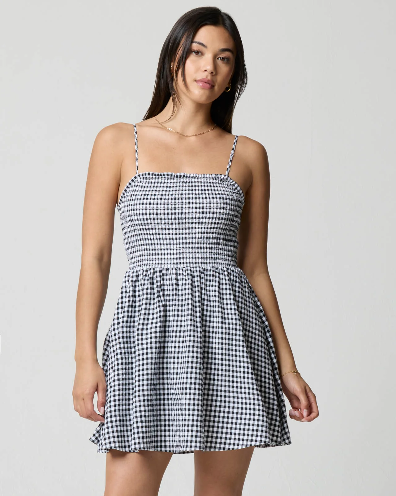 Gingham Fit & Flare Dress - Image 3