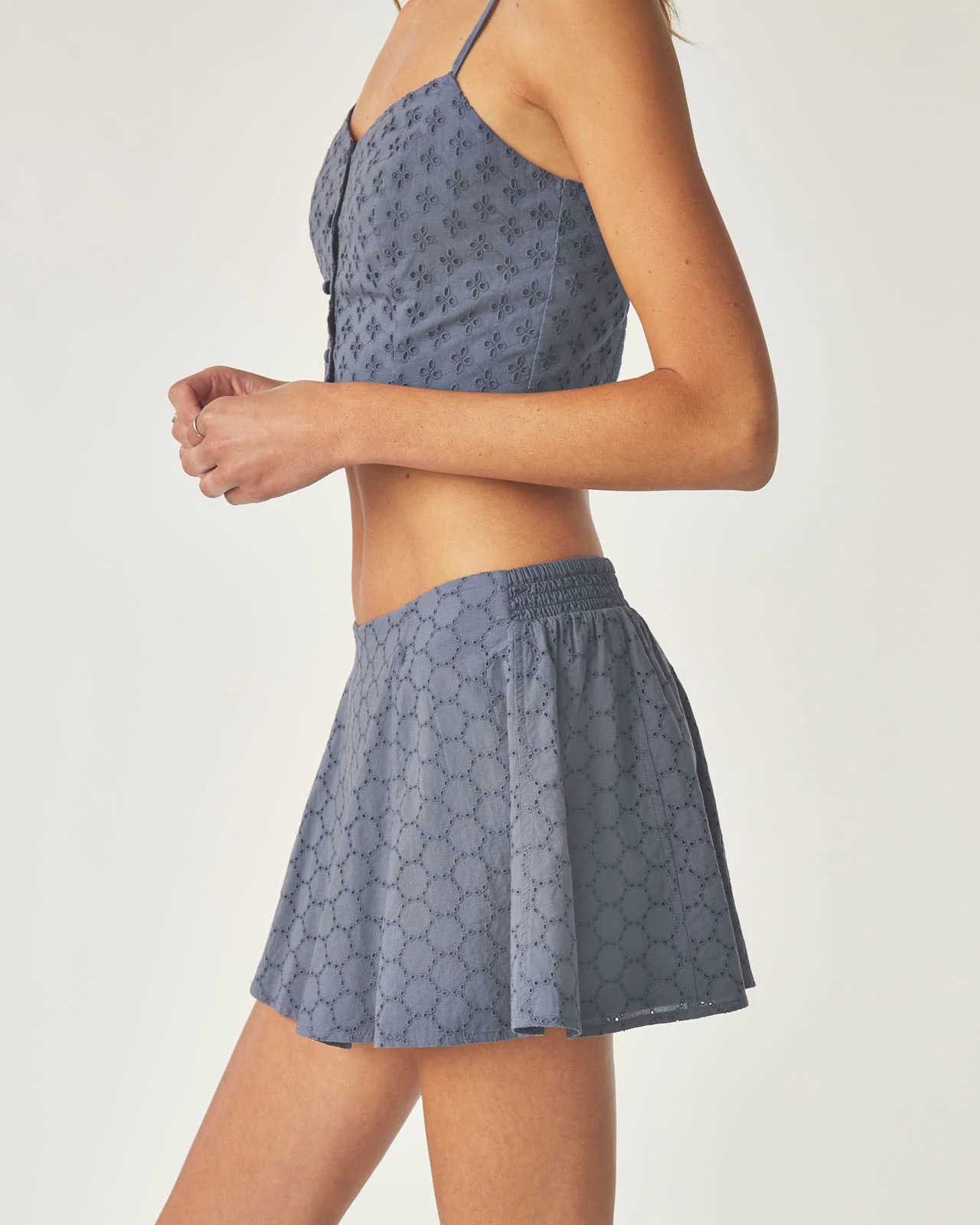 Over the Moon Eyelet Skort - Image 4