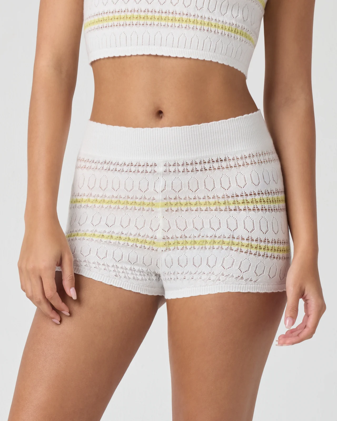 Pointelle Knit Stripe Short - Image 14
