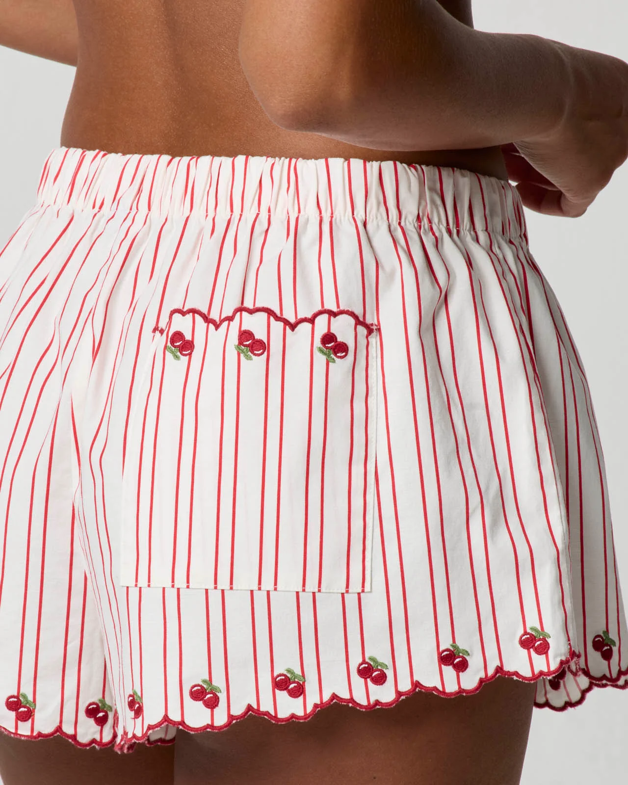 Poplin Scallop Sleep Short - Image 5