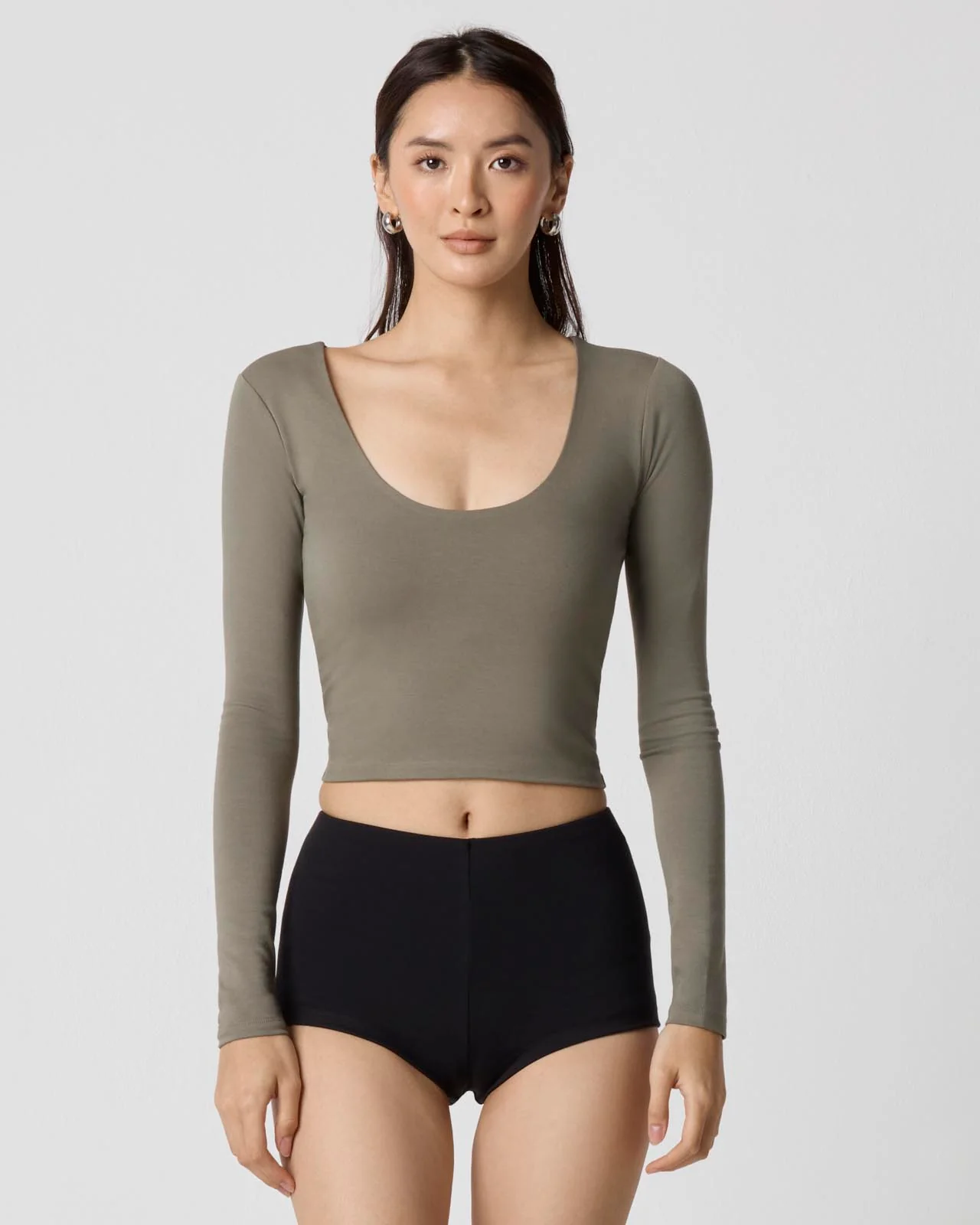 Power Mesh Plunge Long Sleeve - Image 12