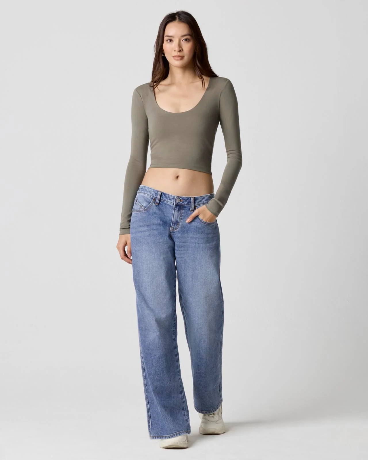 Power Mesh Plunge Long Sleeve - Image 17