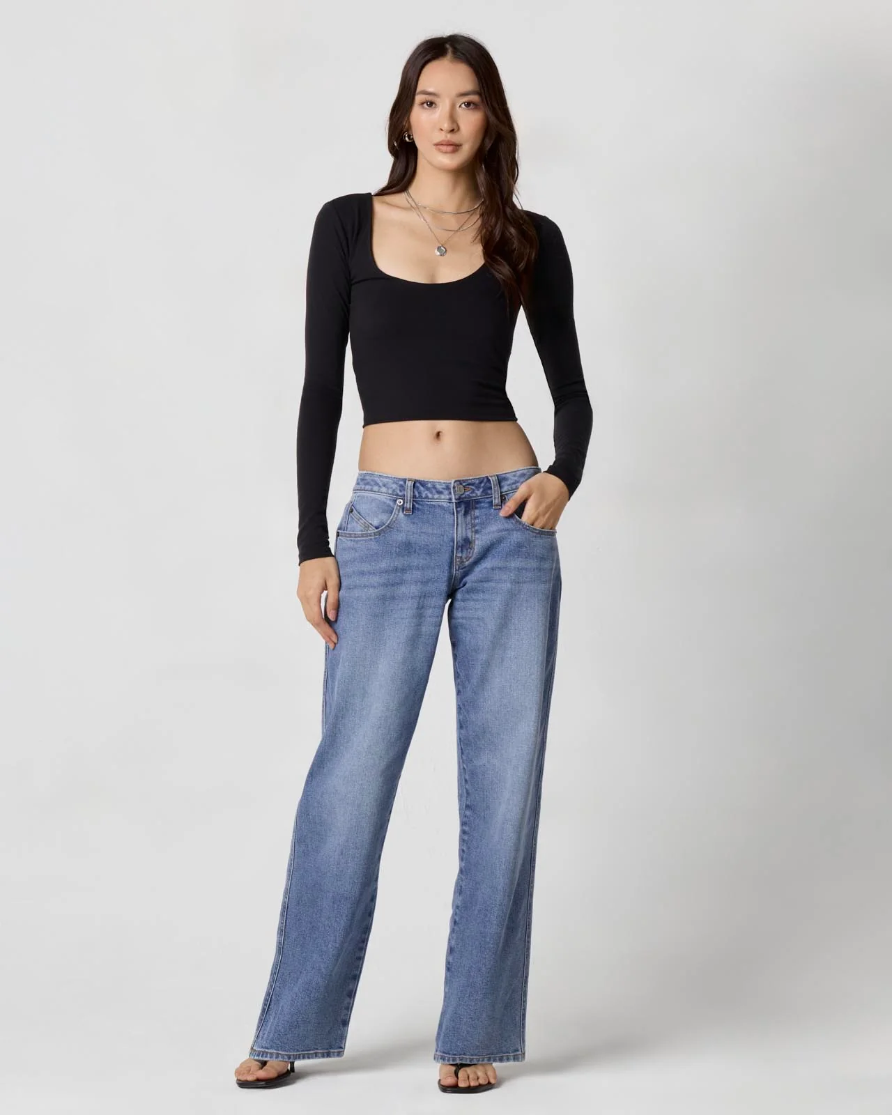 Power Mesh Plunge Long Sleeve - Image 24