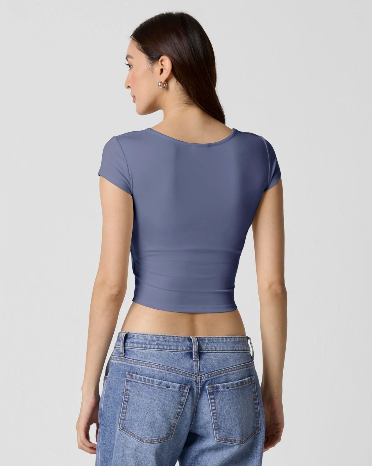 Power Mesh Plunge Tee - Image 13
