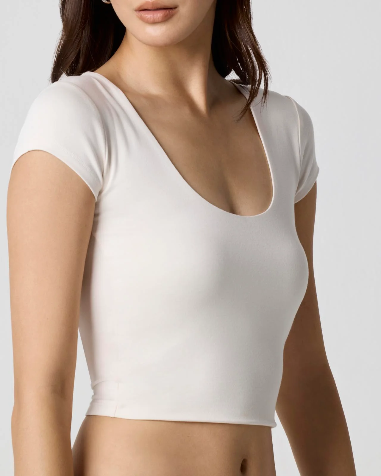 Power Mesh Plunge Tee - Image 19