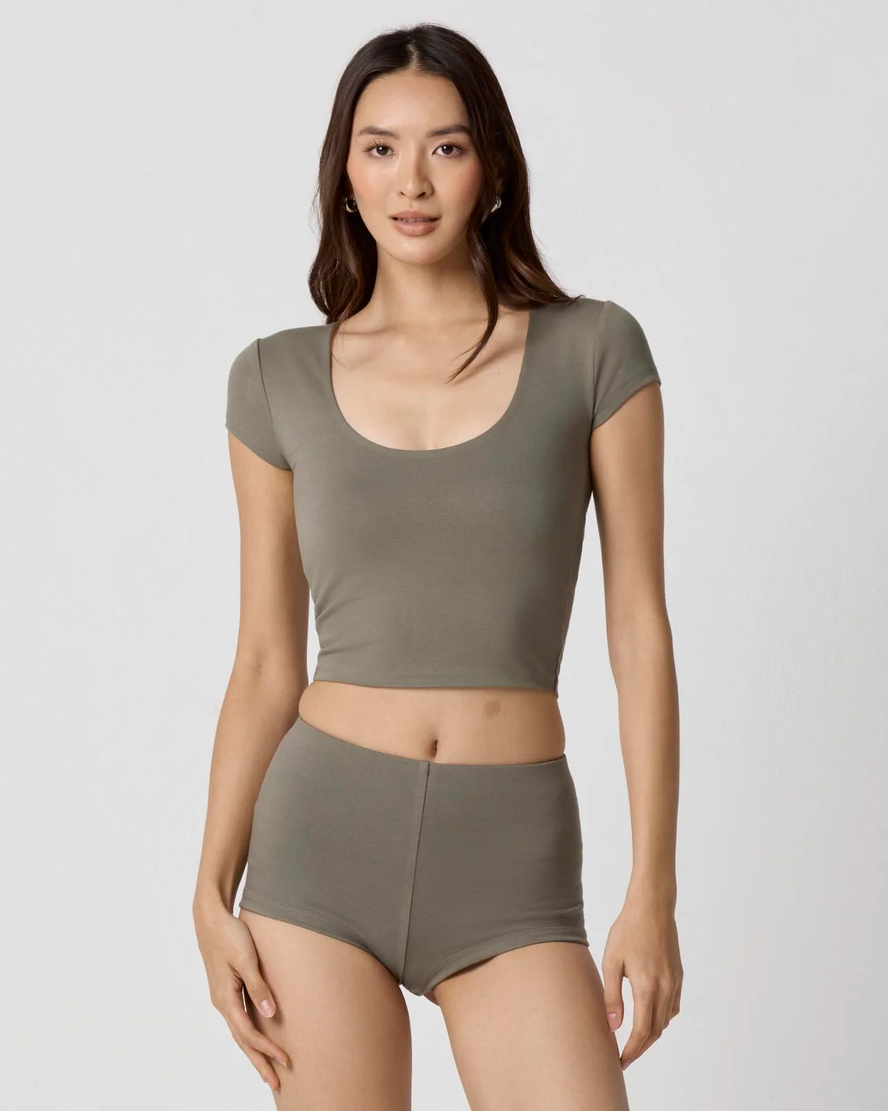 Power Mesh Plunge Tee - Image 6