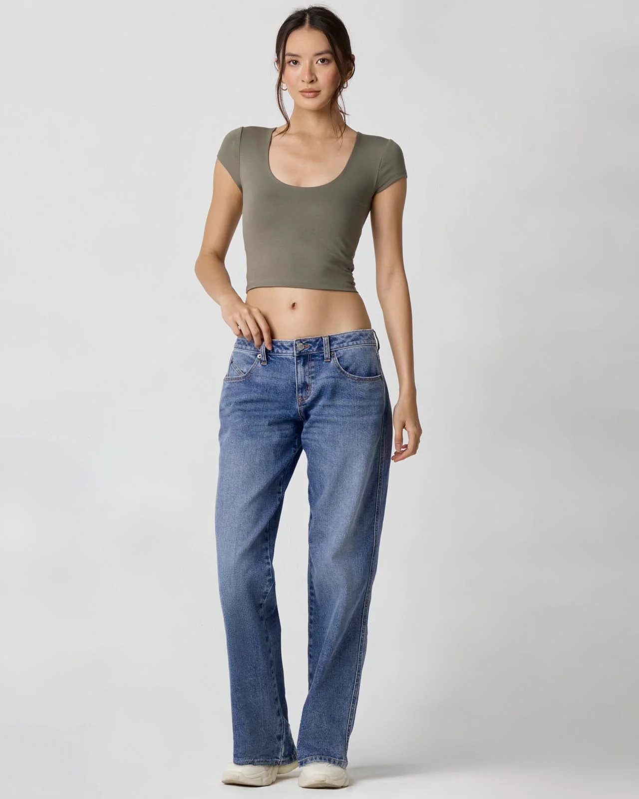 Power Mesh Plunge Tee - Image 9