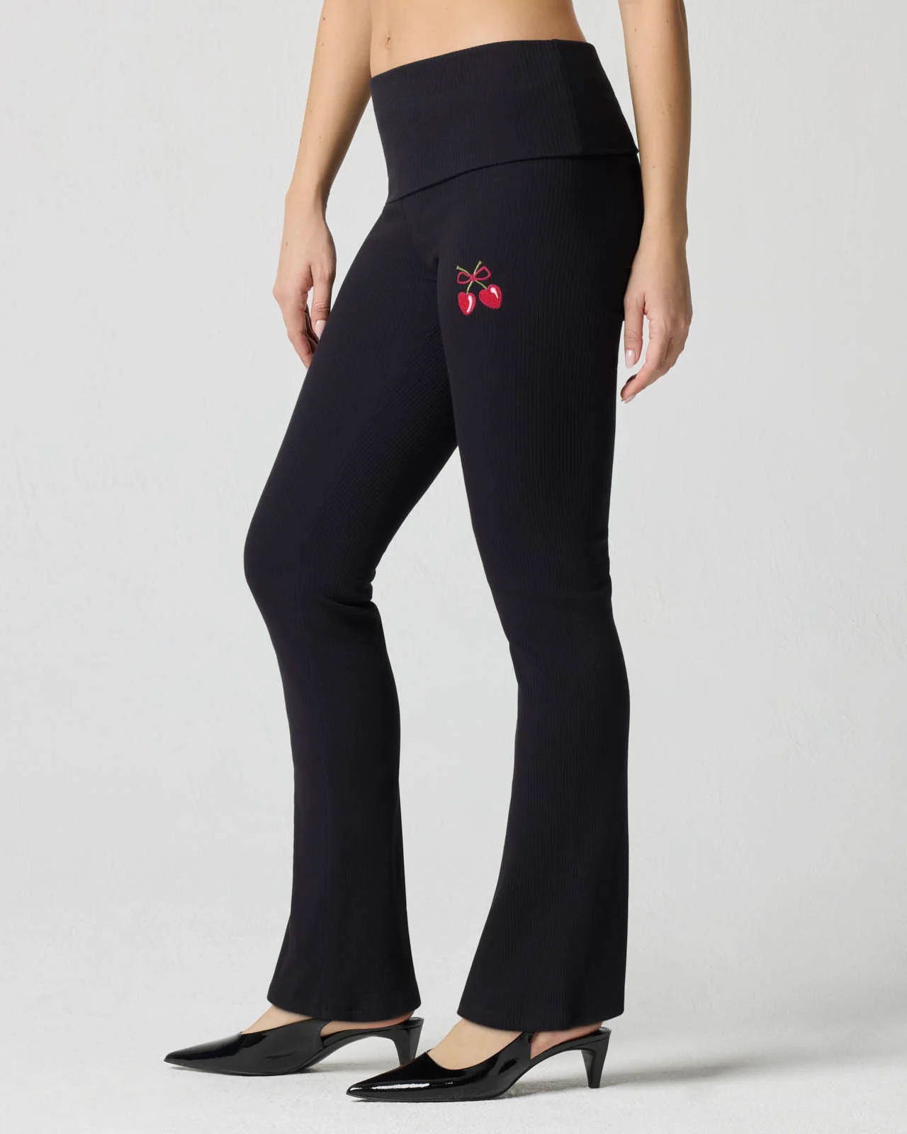 Rib Cherry Foldover Pant - Image 11
